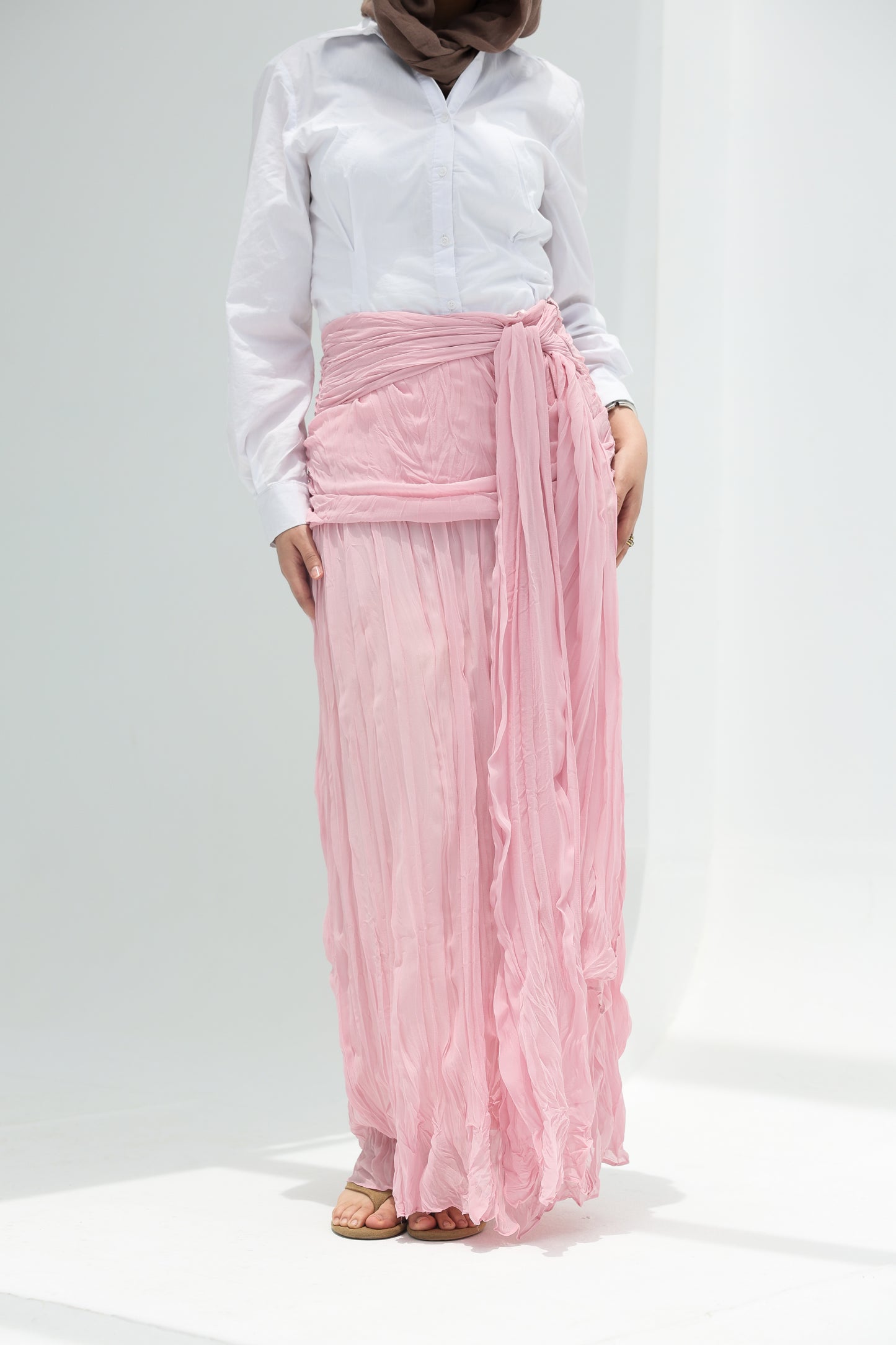 Angel Wings chiffon skirt in Pink fully lined **