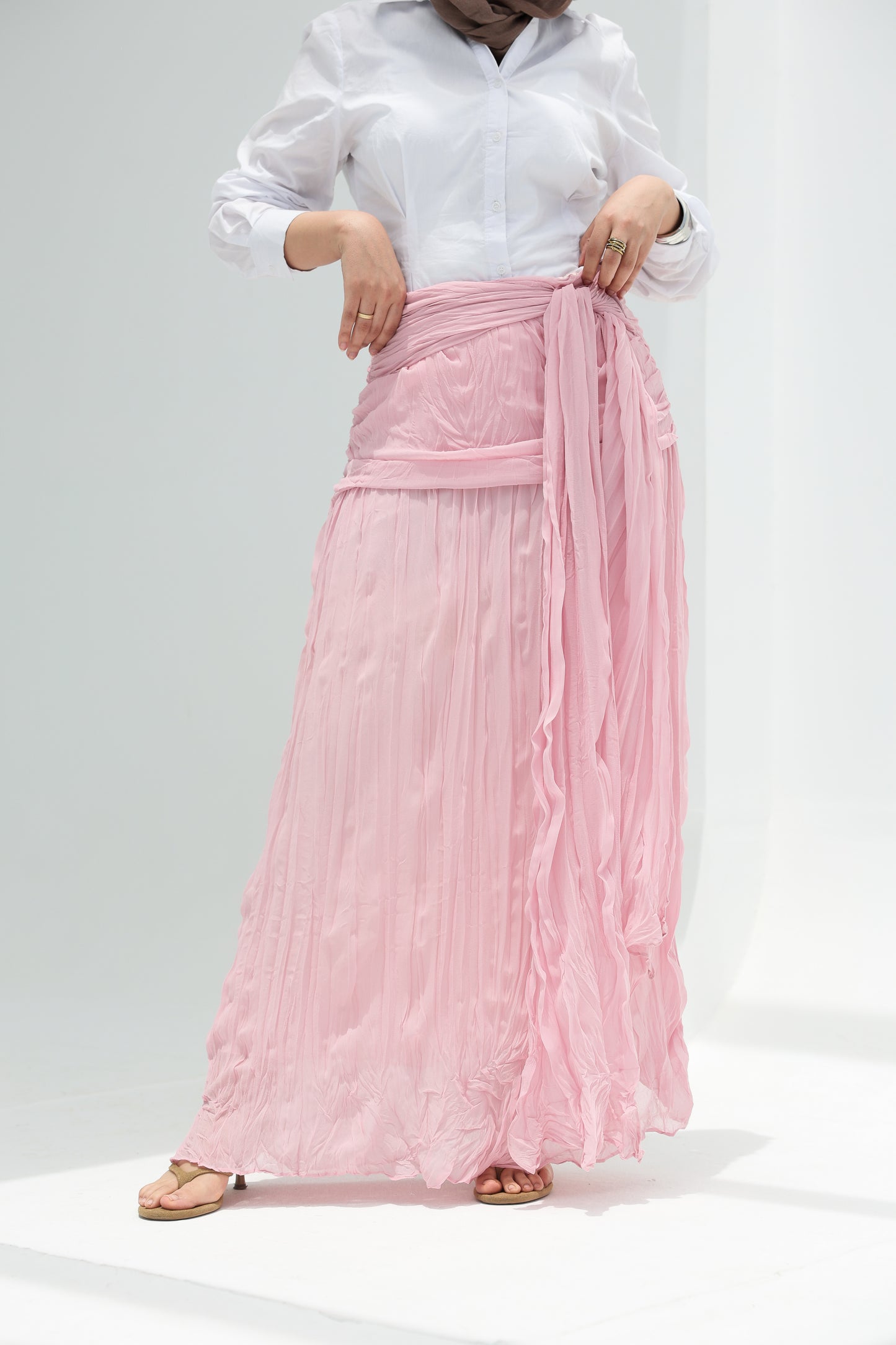 Angel Wings chiffon skirt in Pink fully lined **