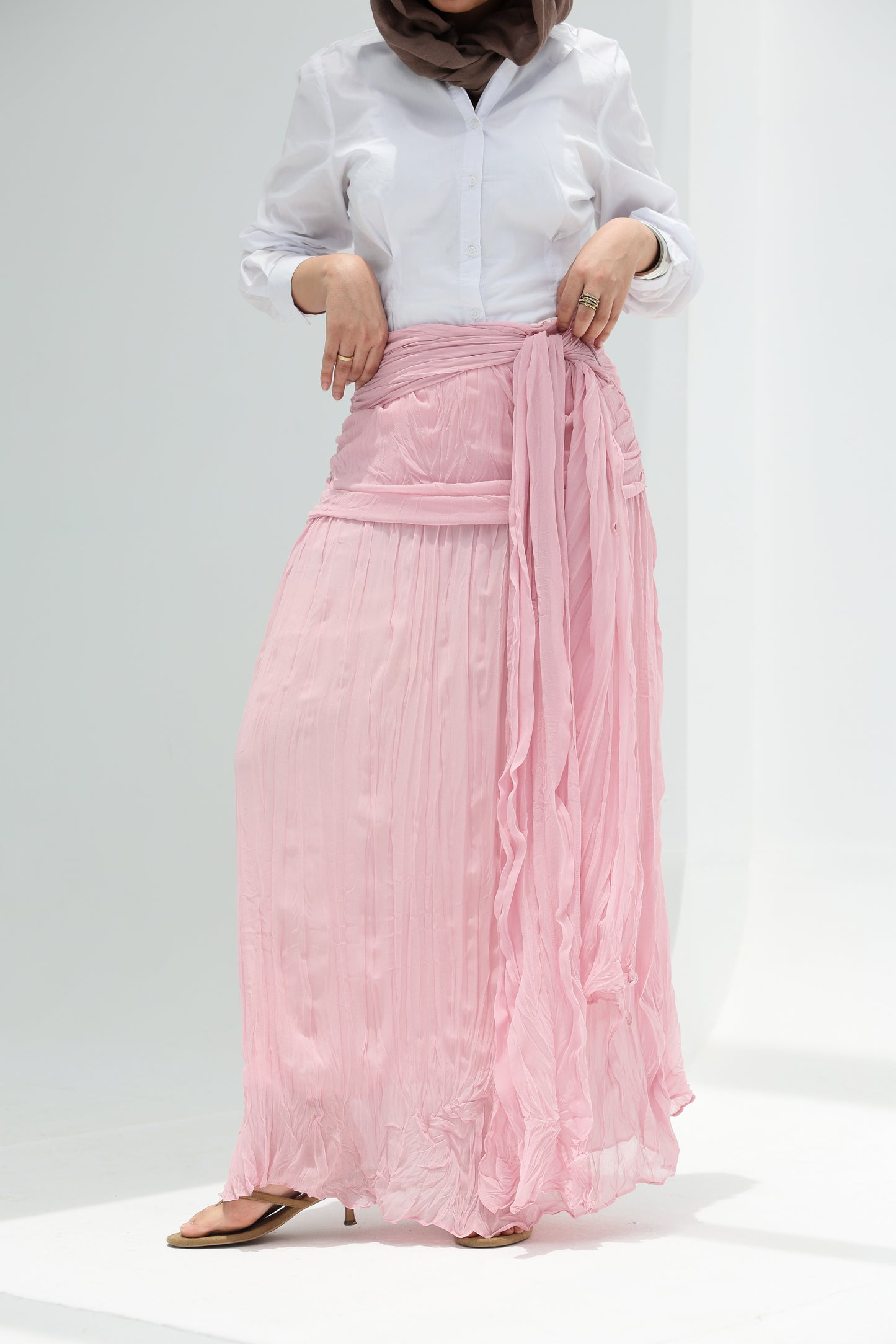 Angel Wings chiffon skirt in Pink fully lined **