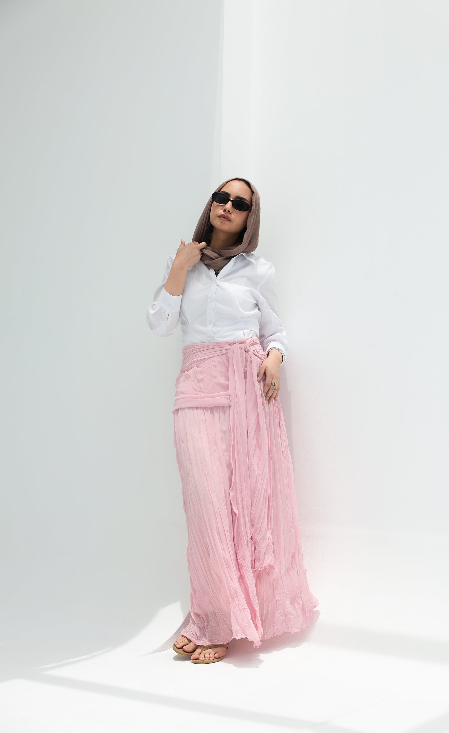 Angel Wings chiffon skirt in Pink fully lined **