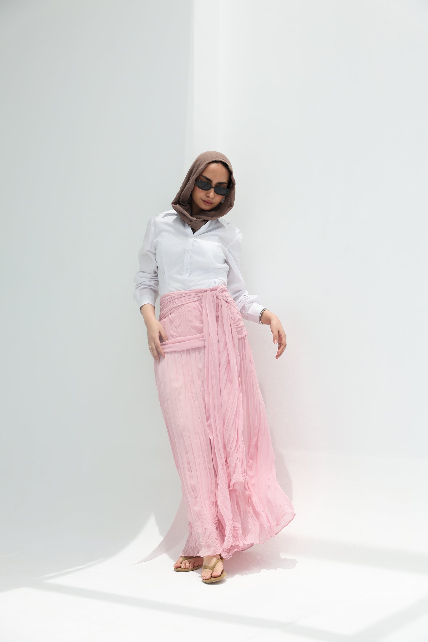 Angel Wings chiffon skirt in Pink fully lined **