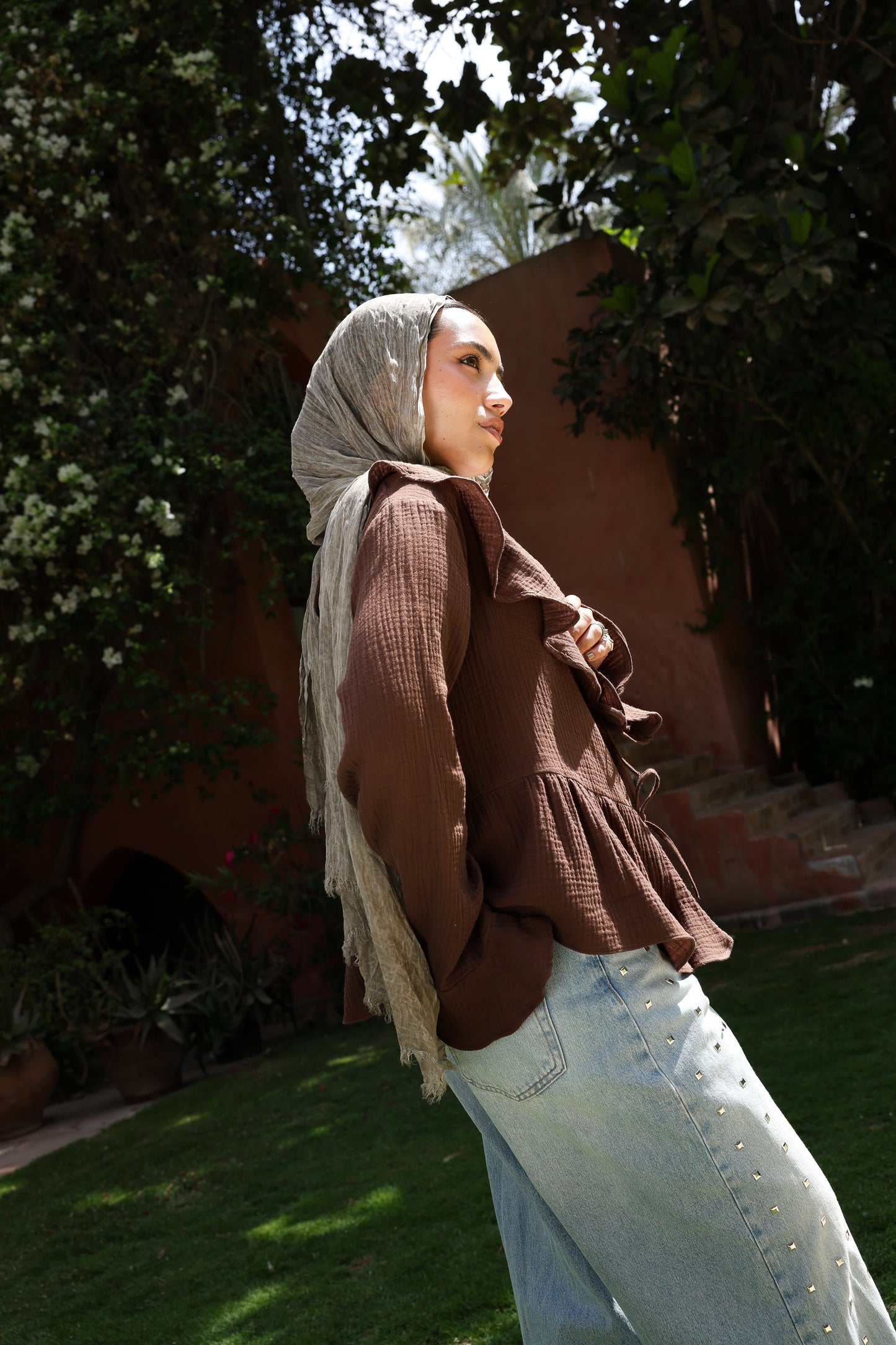 Lollipop blouse in brown