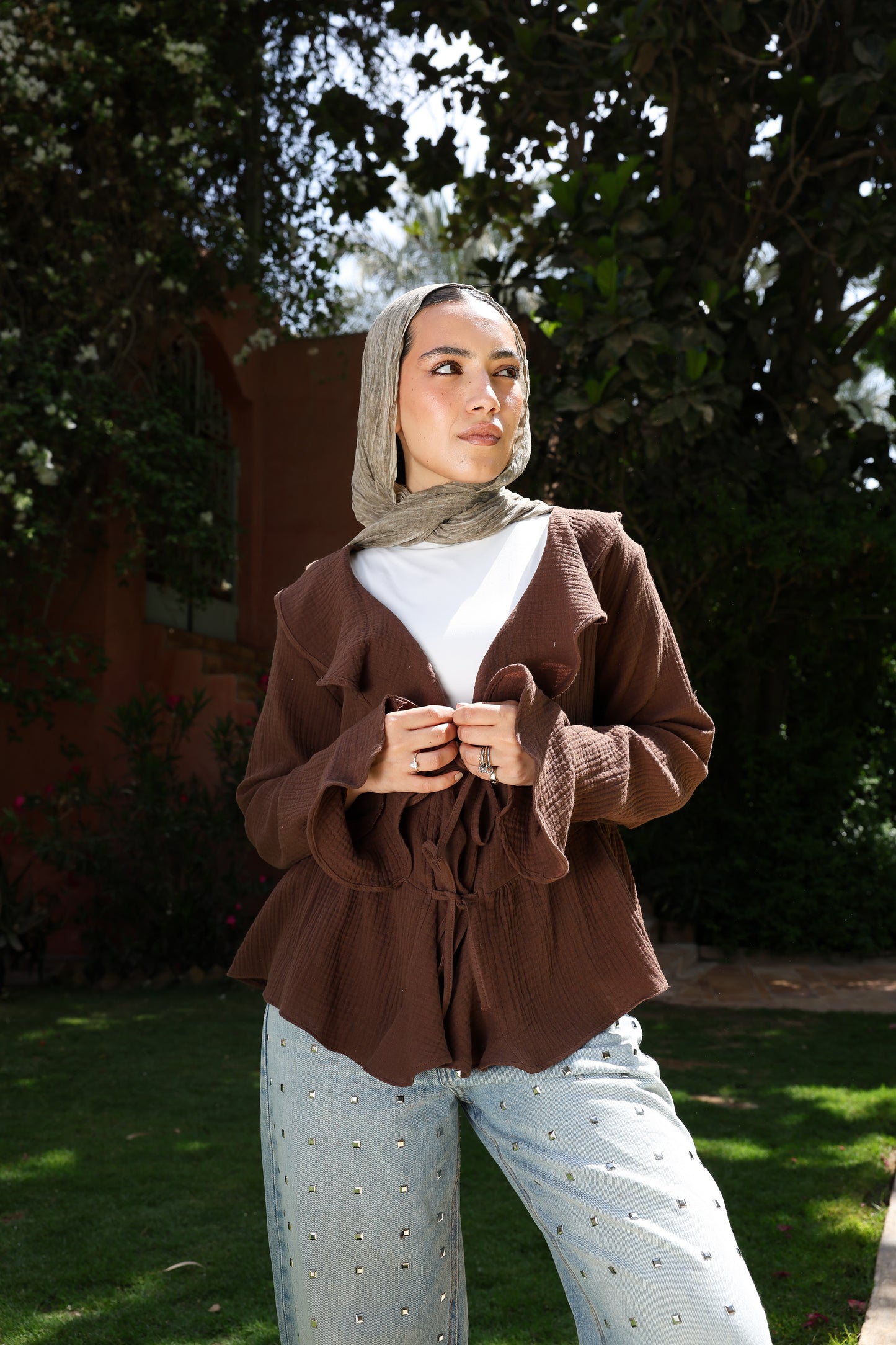 Lollipop blouse in brown