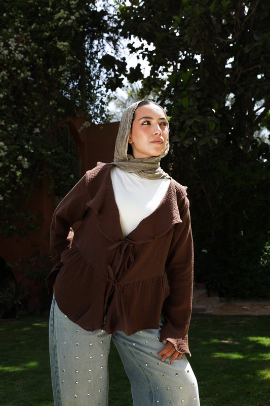 Lollipop blouse in brown
