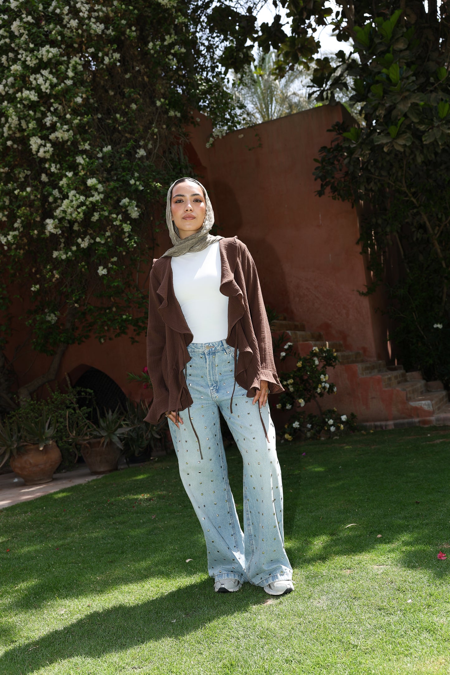 Lollipop blouse in brown