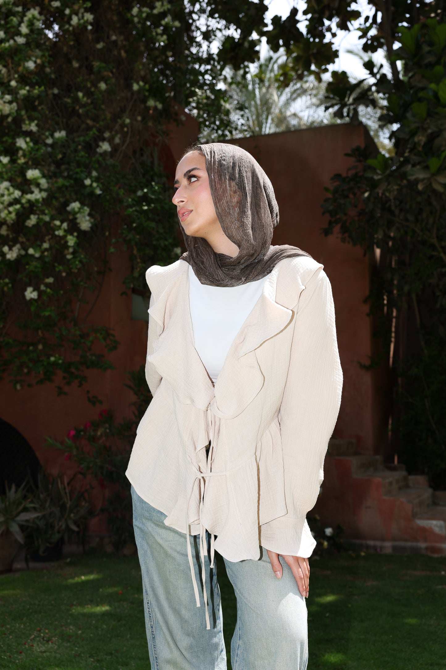 Lollipop blouse in beige