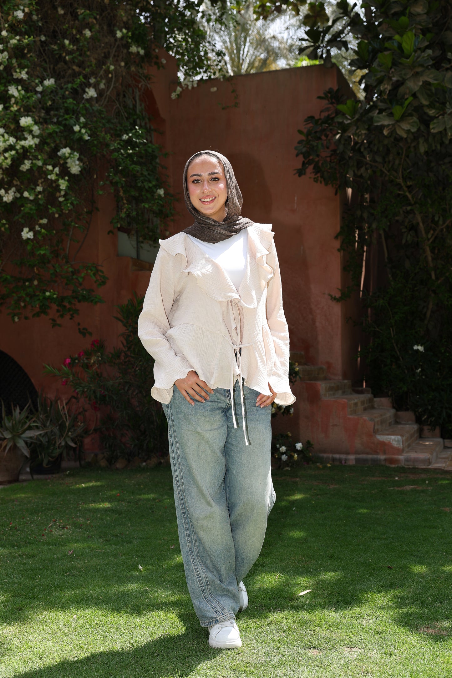 Lollipop blouse in beige