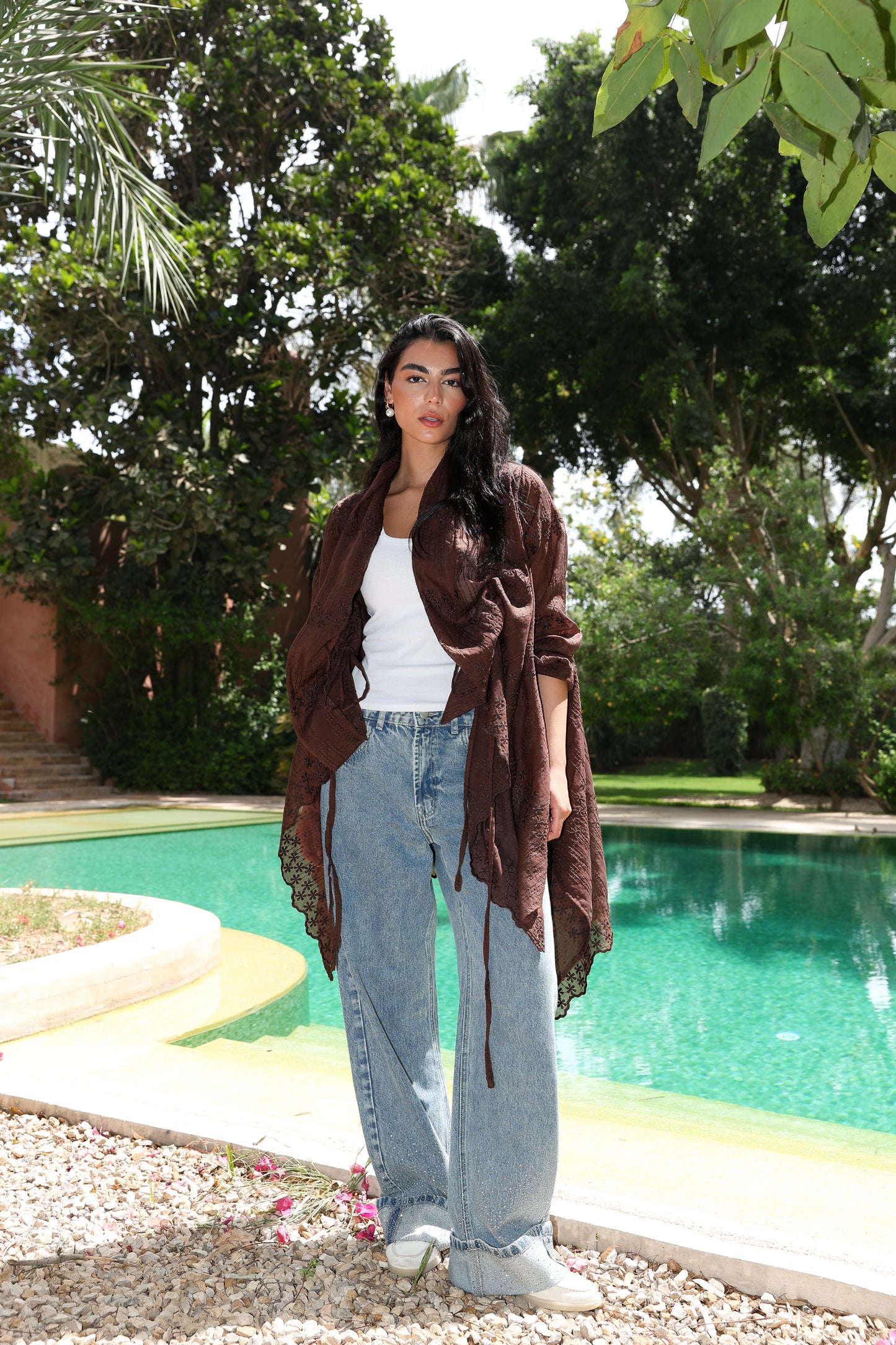 The Signature cardigan in Richelieu brown