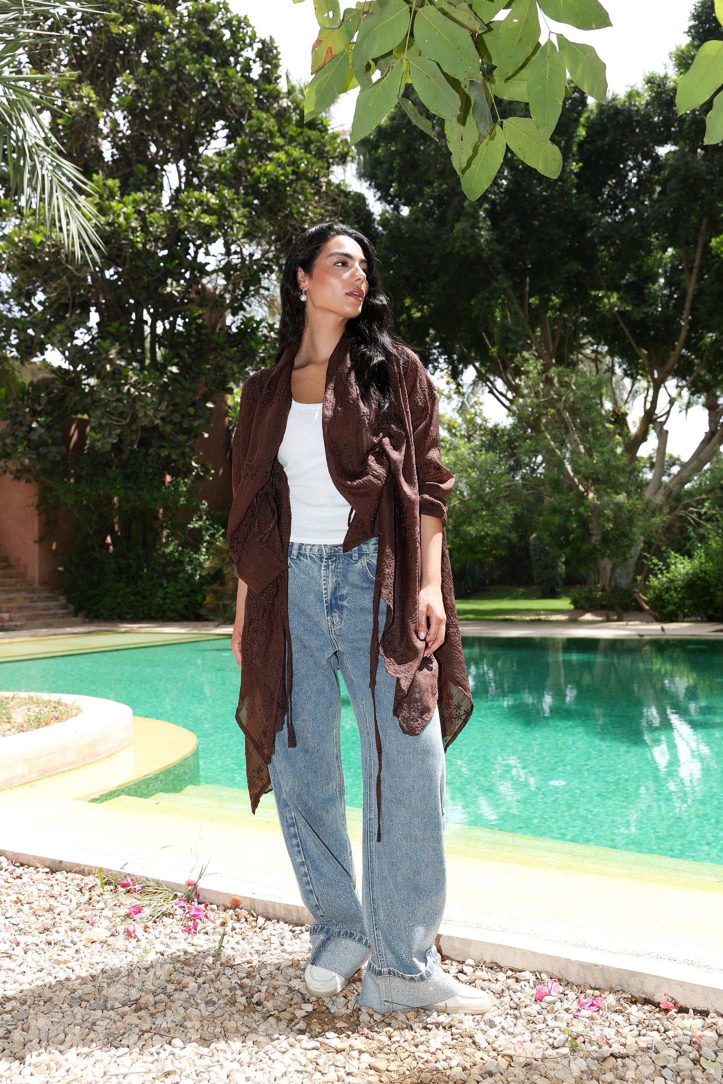 The Signature cardigan in Richelieu brown