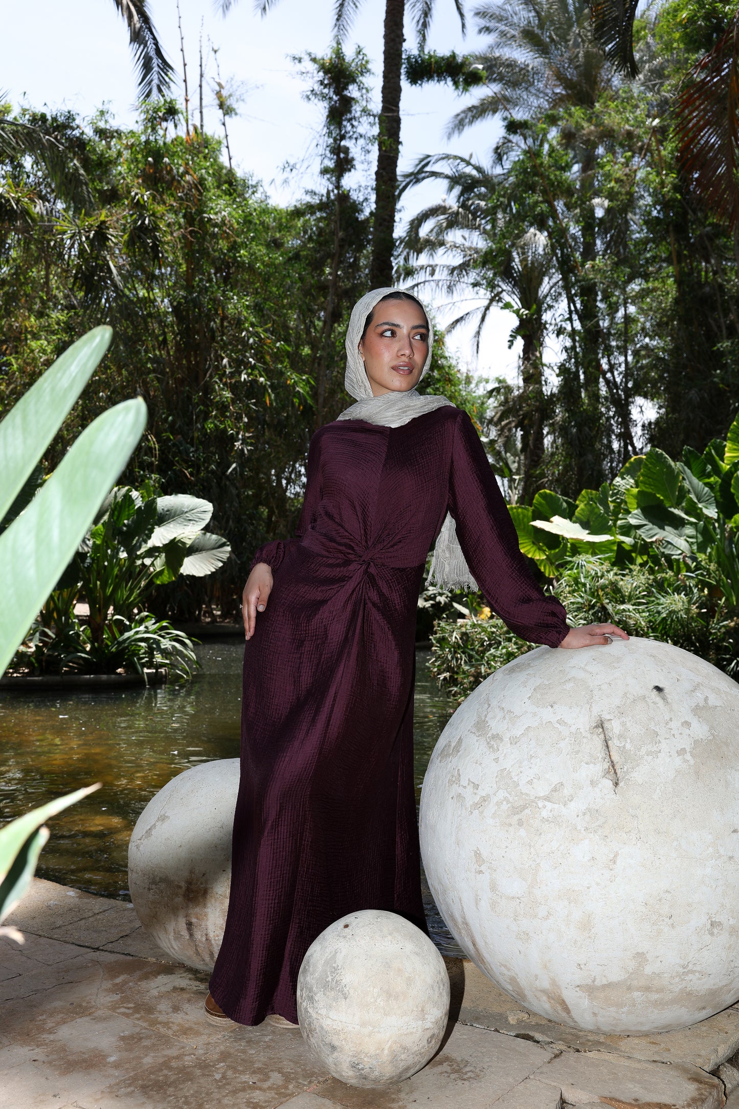 Sofia star dress in burgundy