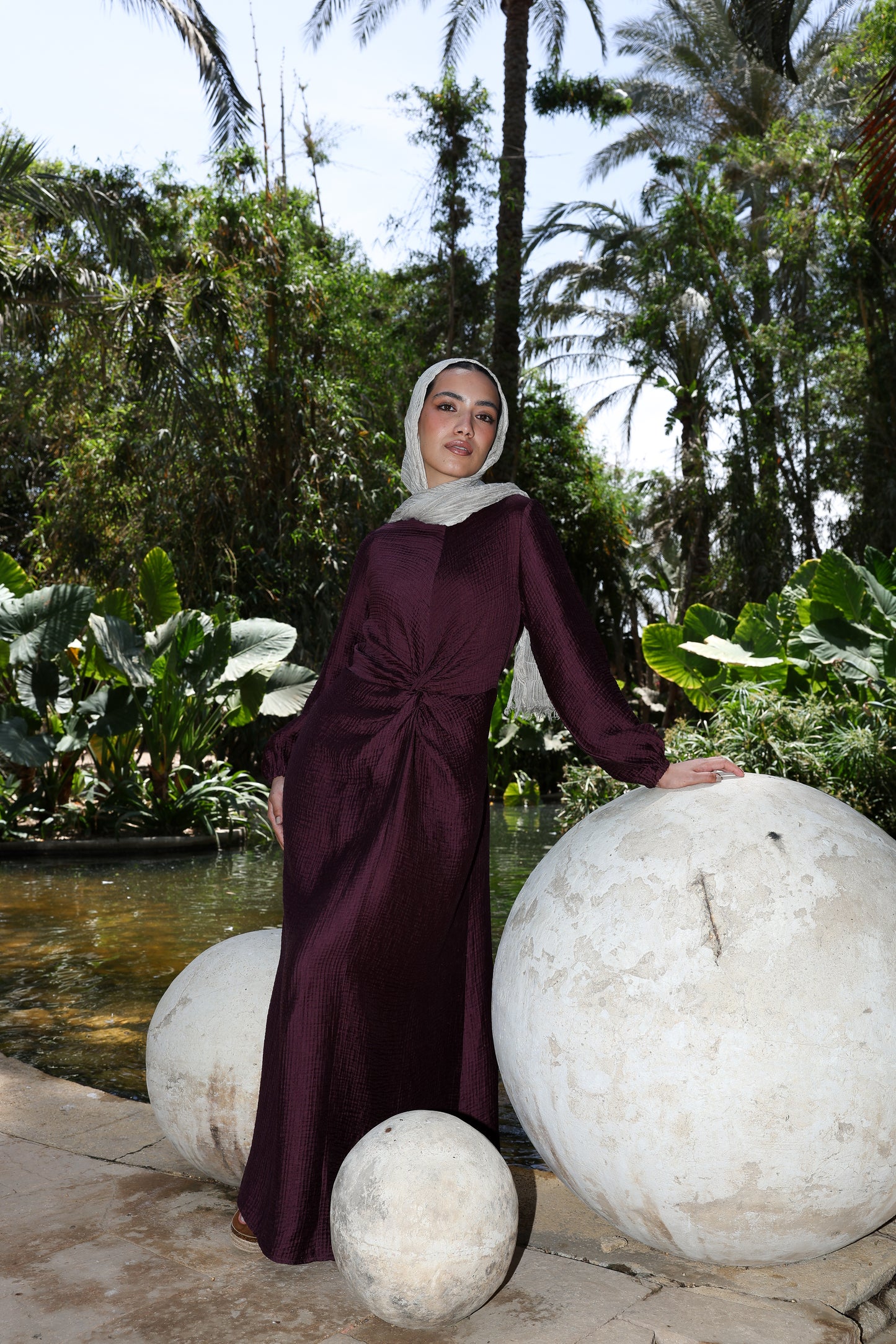 Sofia star dress in burgundy