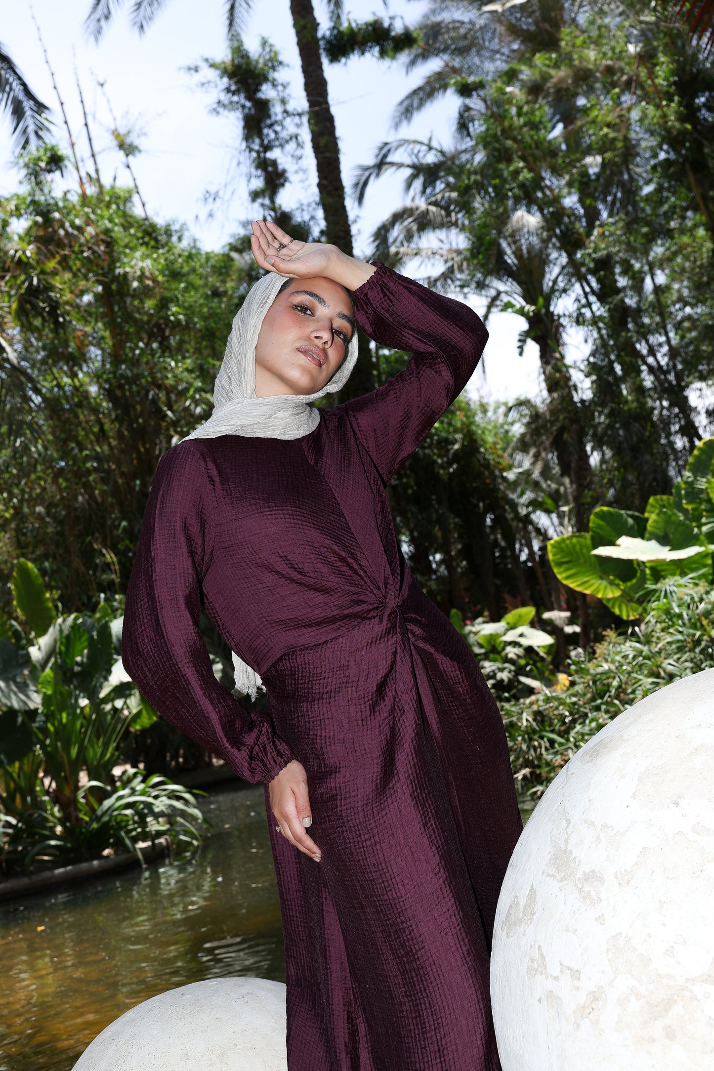 Sofia star dress in burgundy