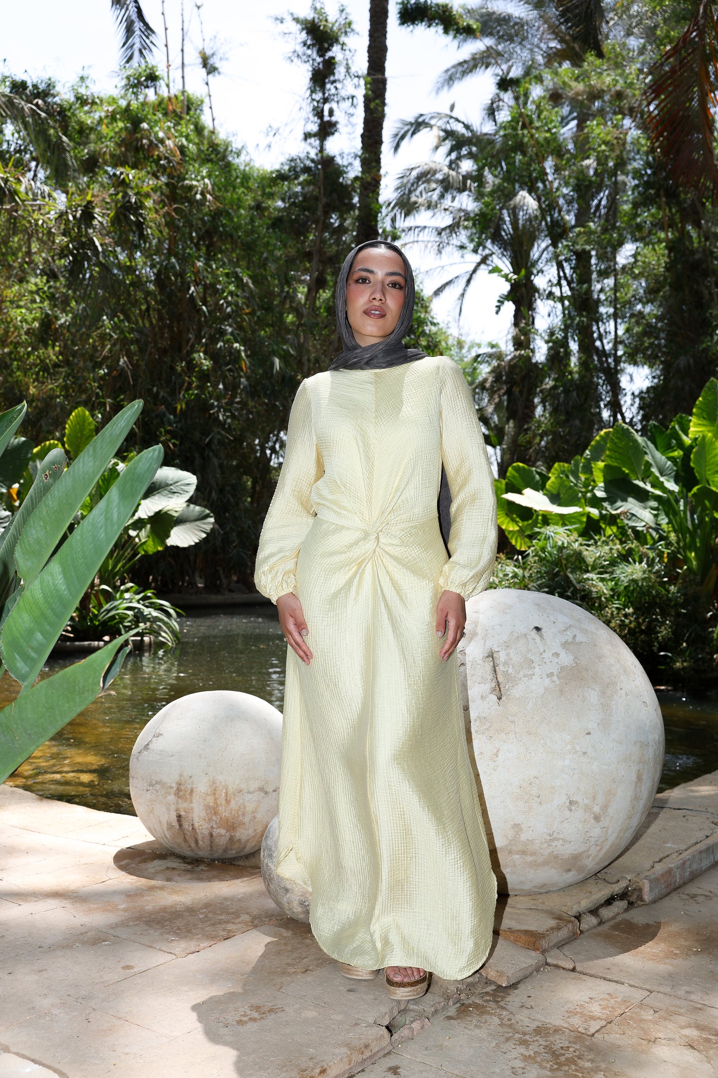 Sofia star dress in butter yellow **