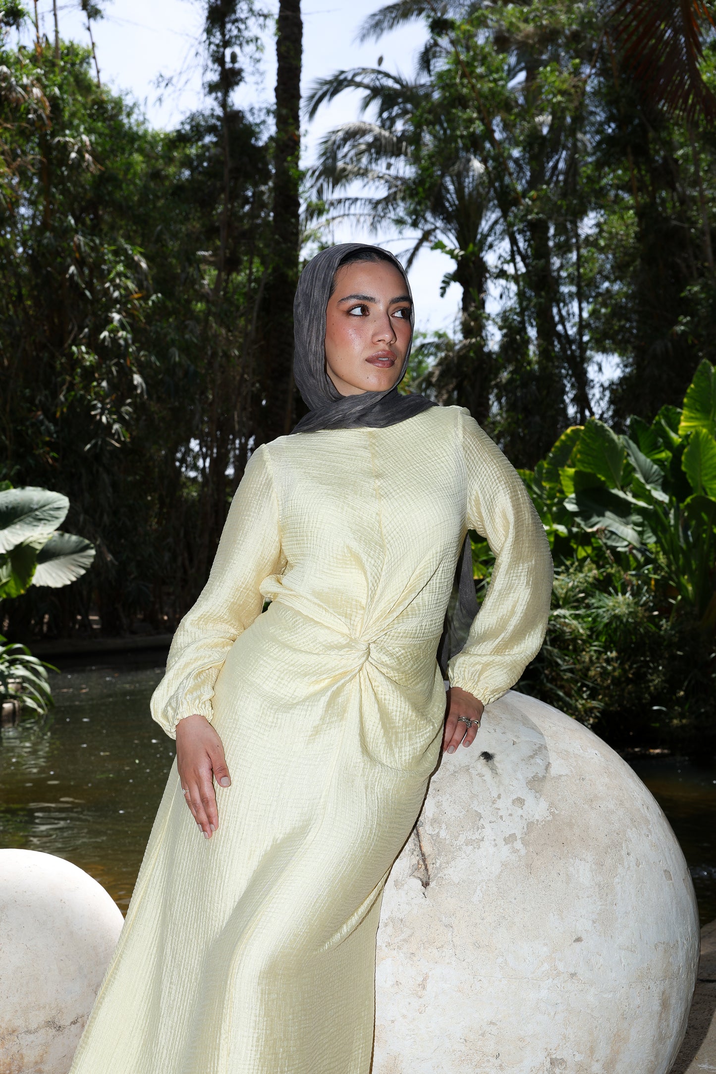 Sofia star dress in butter yellow **