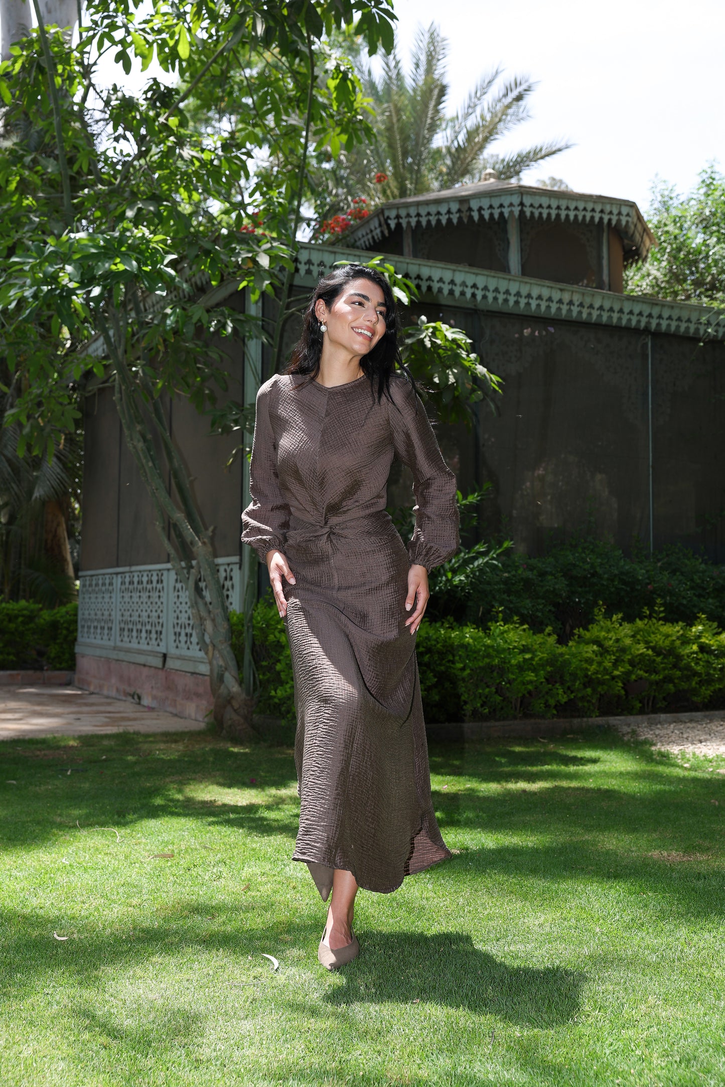 Sofia star dress in chocolate