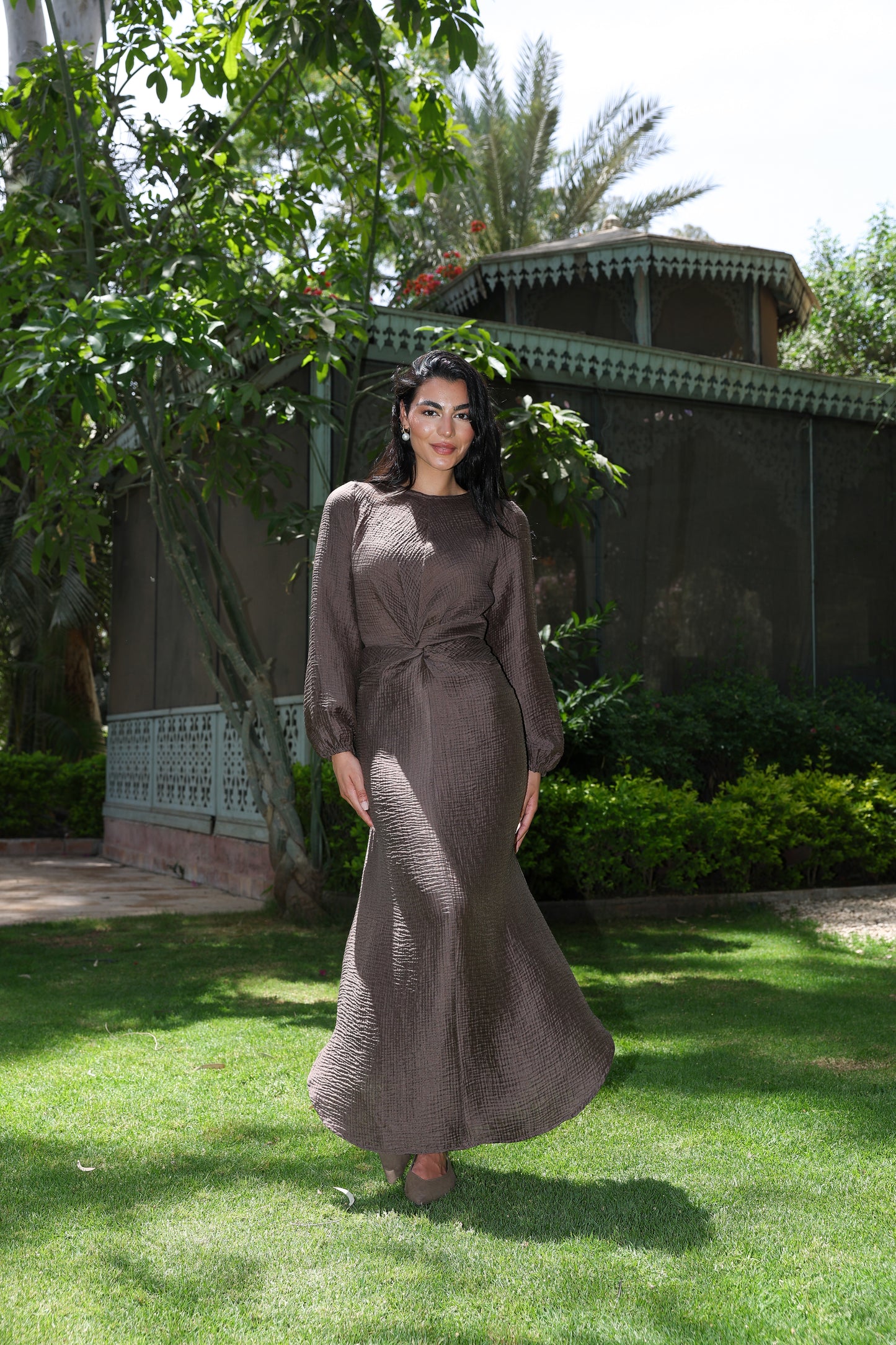 Sofia star dress in chocolate