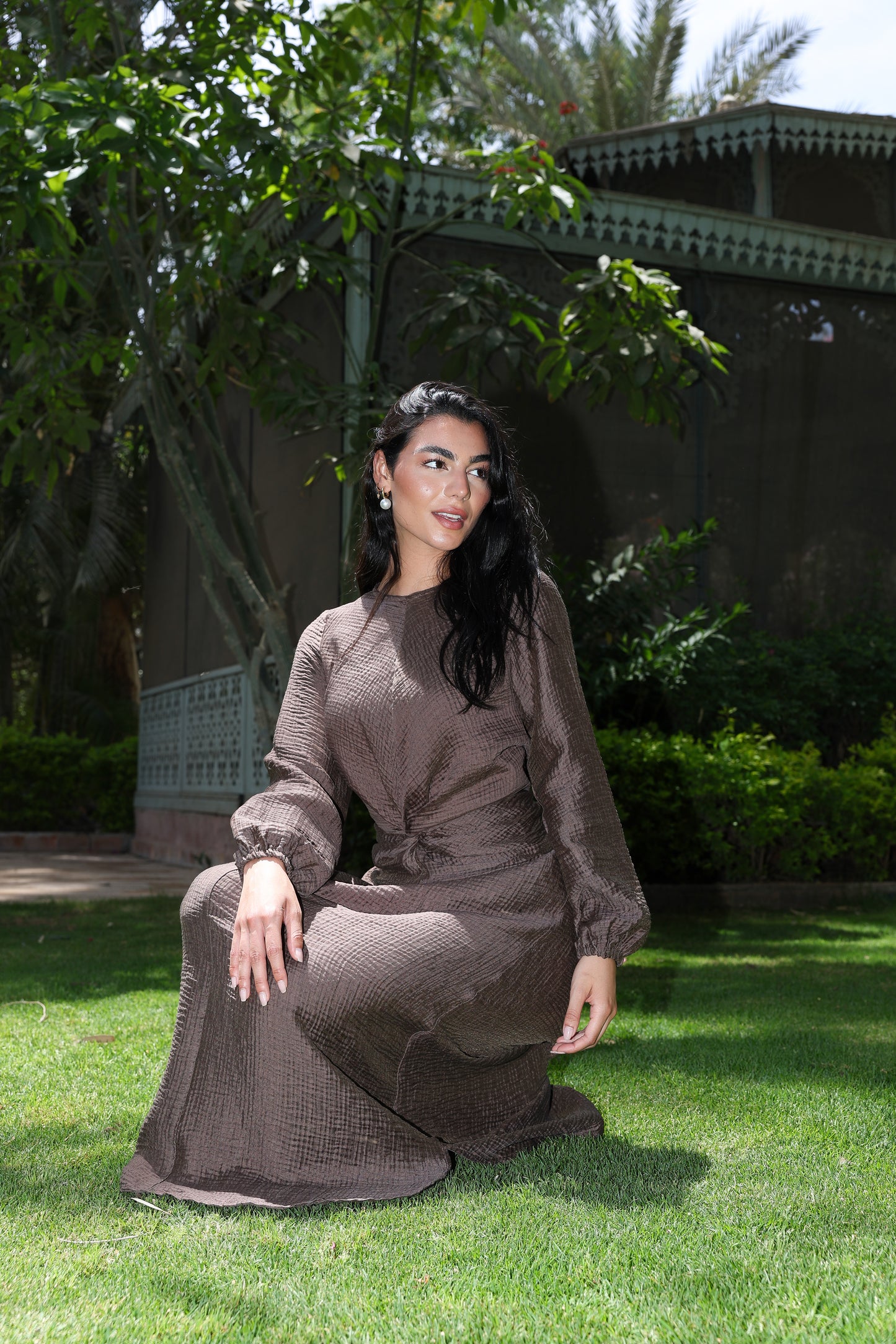 Sofia star dress in chocolate