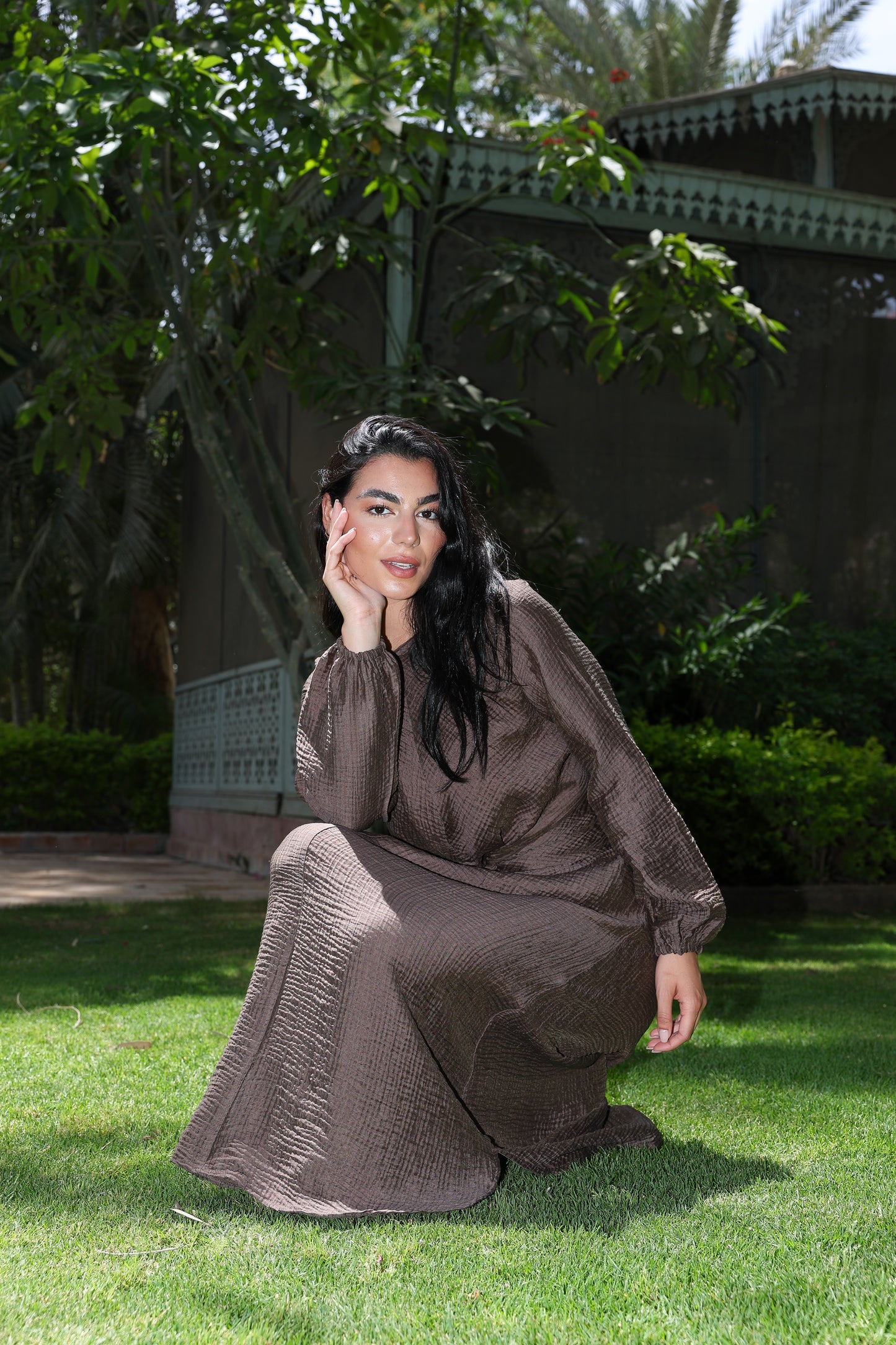 Sofia star dress in chocolate