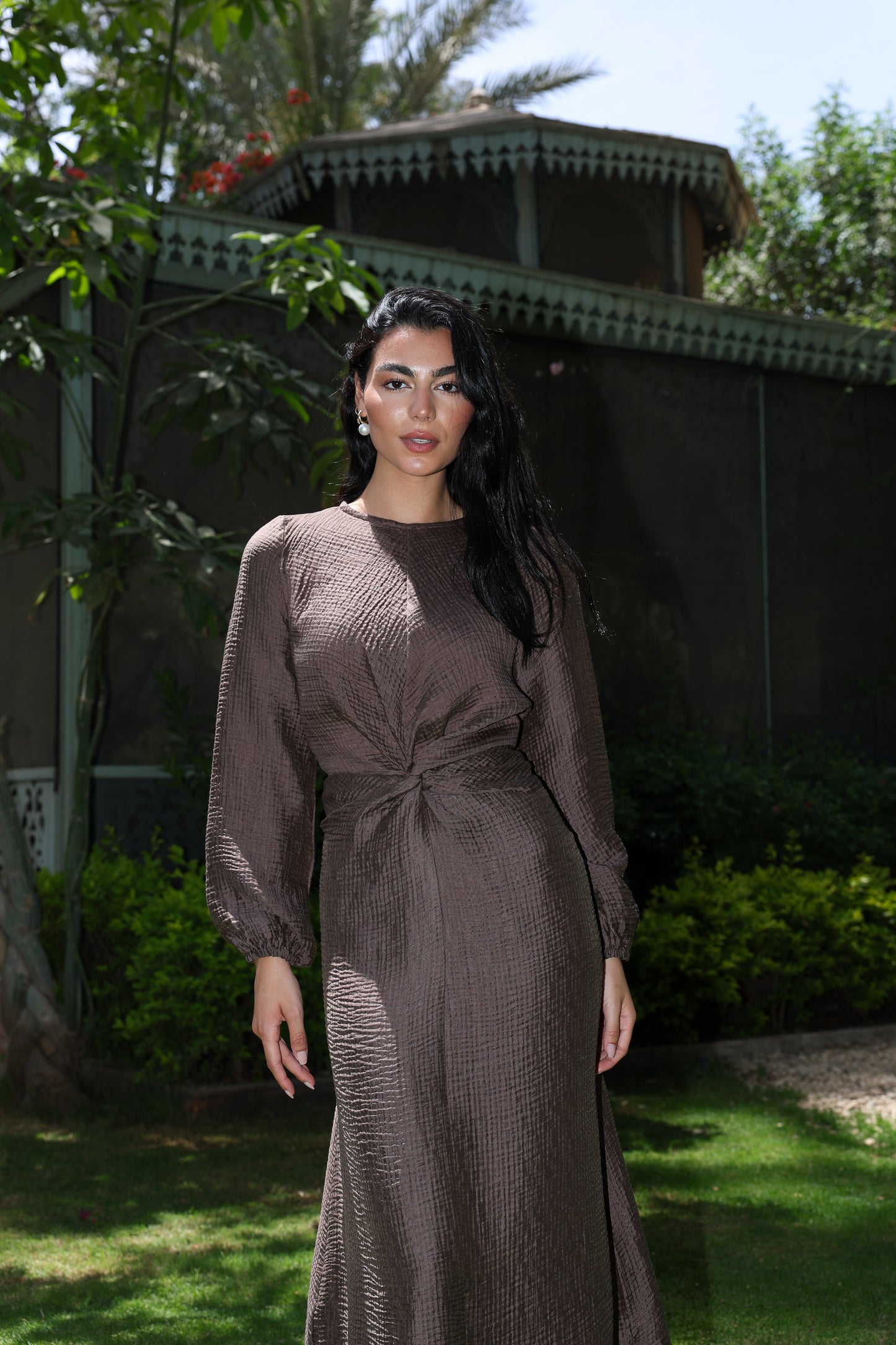 Sofia star dress in chocolate