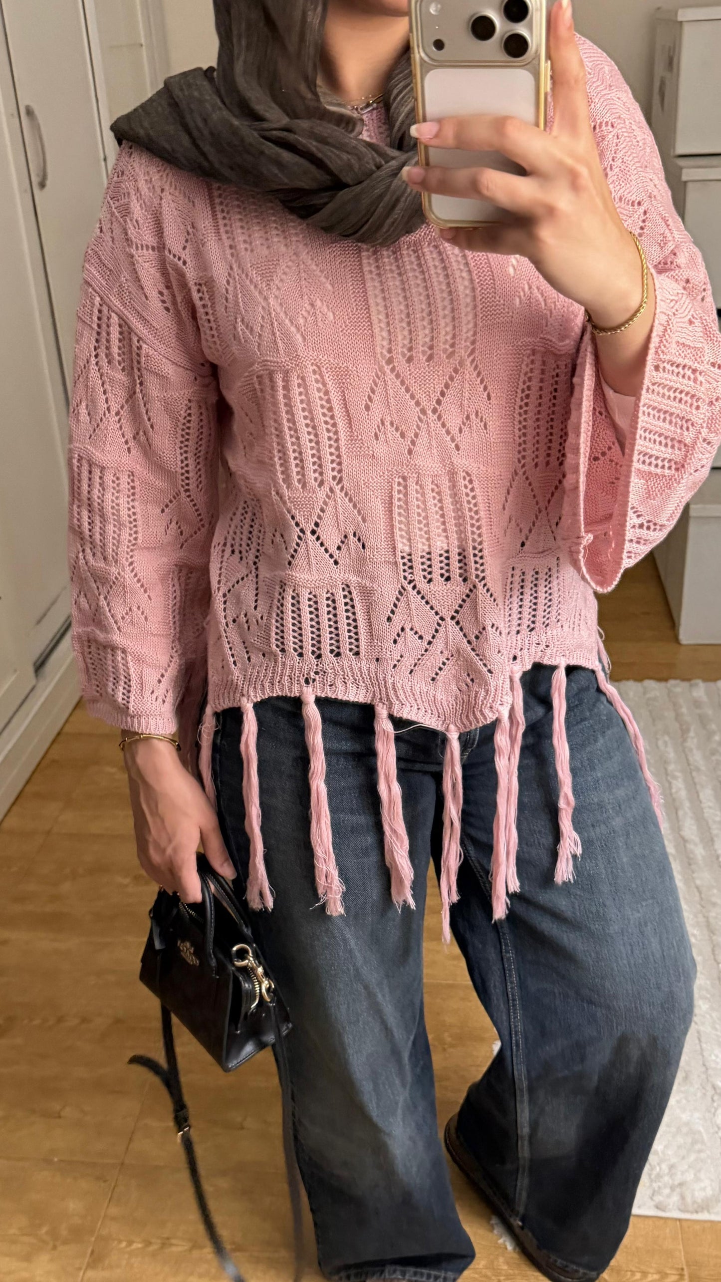 Sway knitted top in Pink