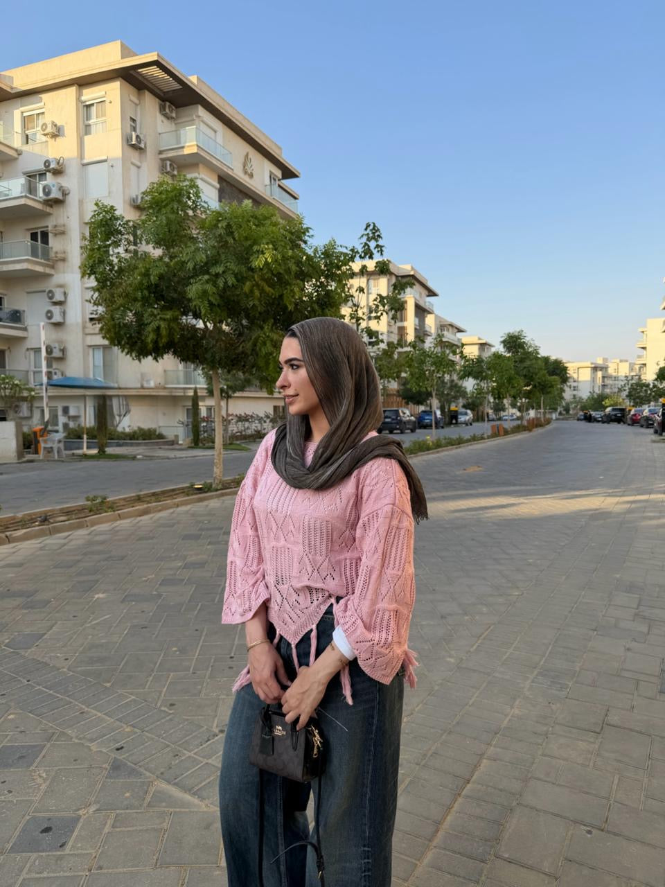 Sway knitted top in Pink