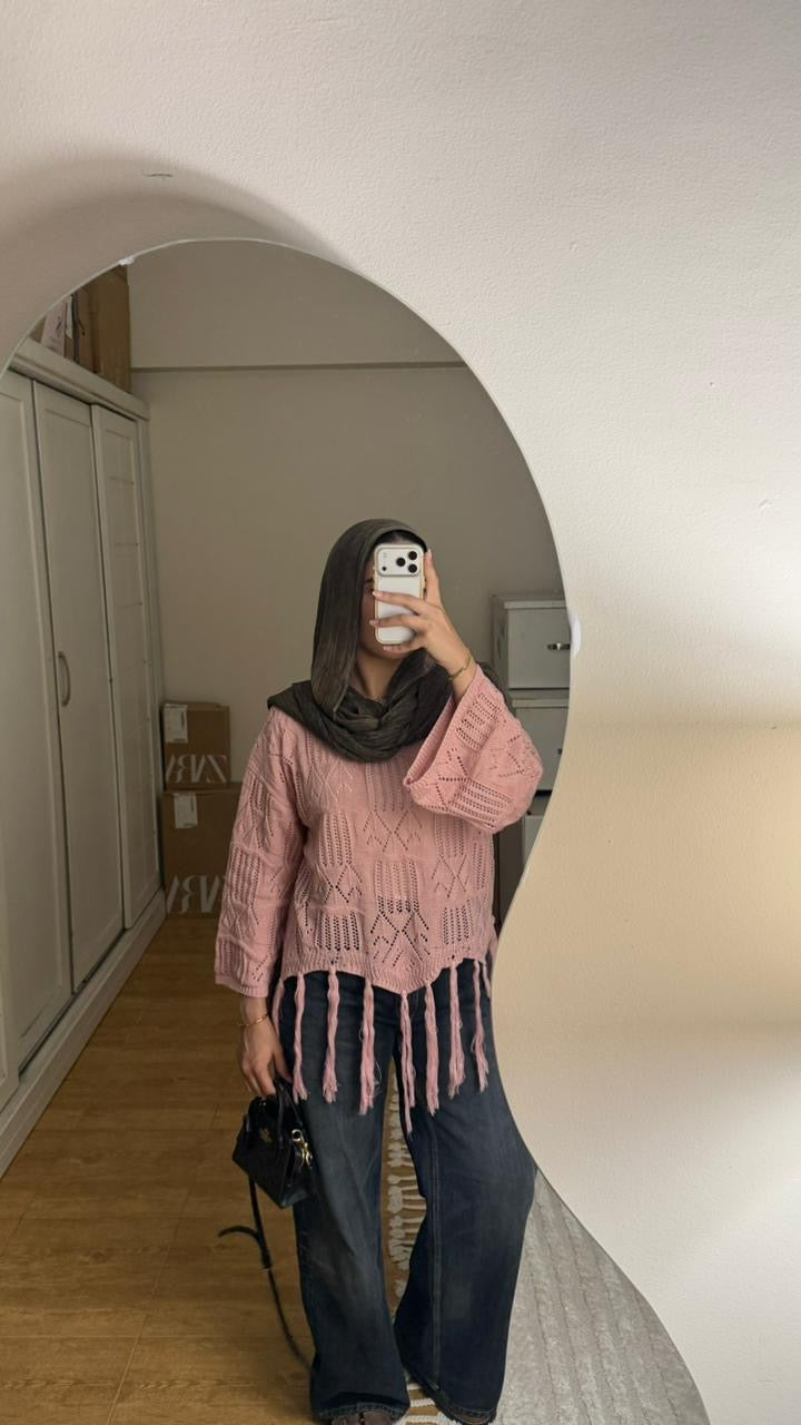 Sway knitted top in Pink
