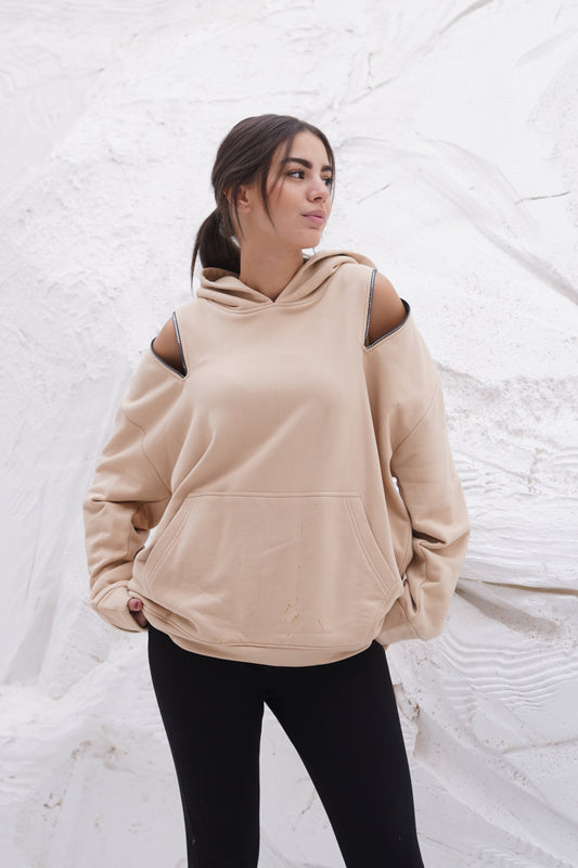 ‘Beige’ Melton Hoodie