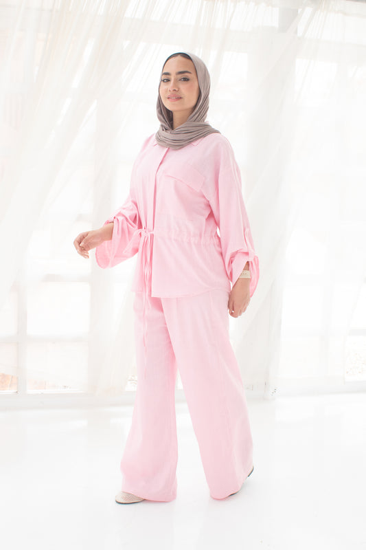 Loly Pink linen set