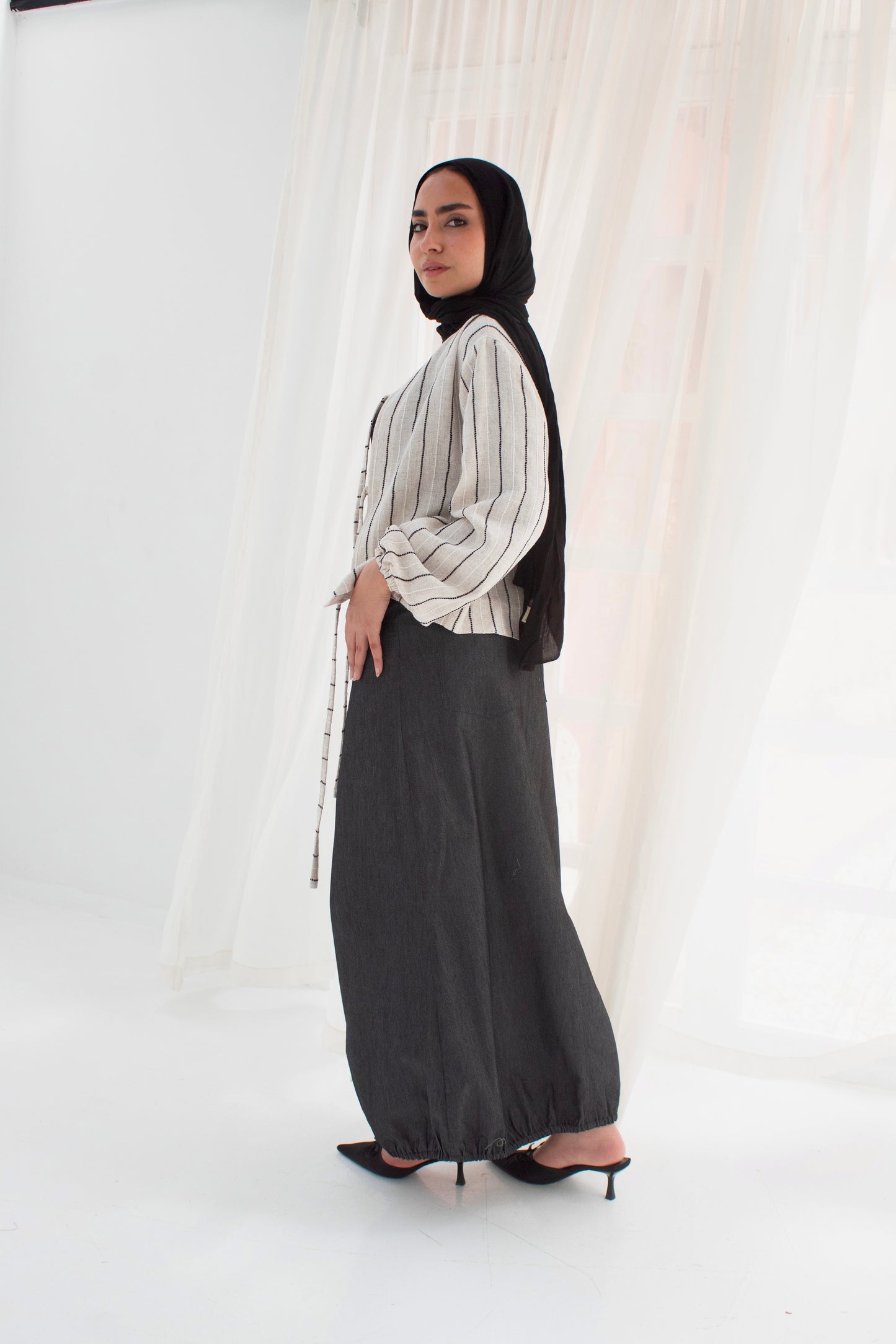 Balloon Light denim skirt
