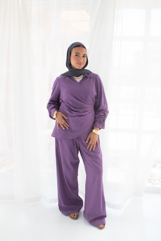 Purple linen set