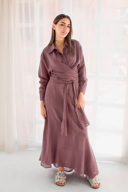 Smoky Kashmir Linen set