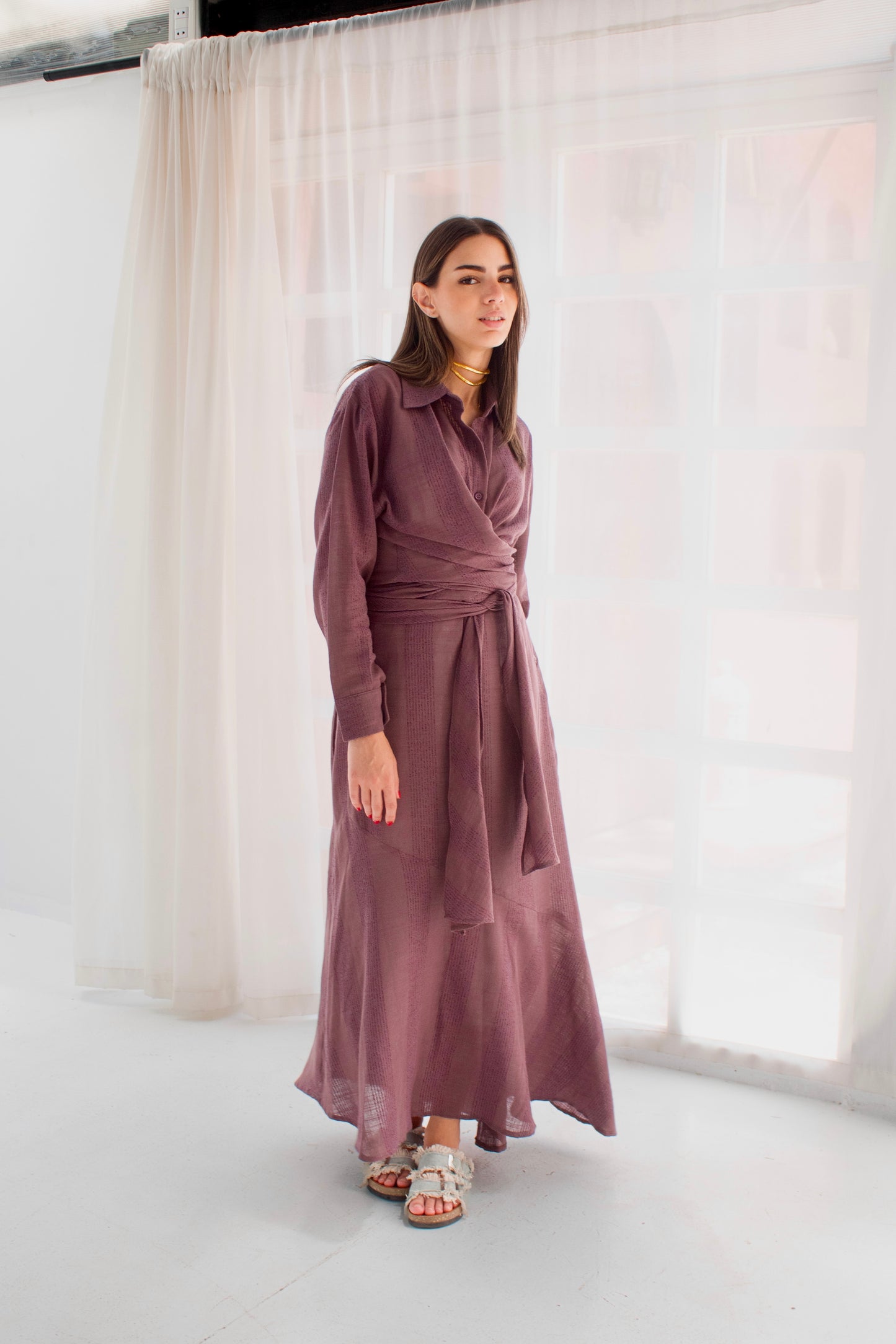 Smoky Kashmir Linen set