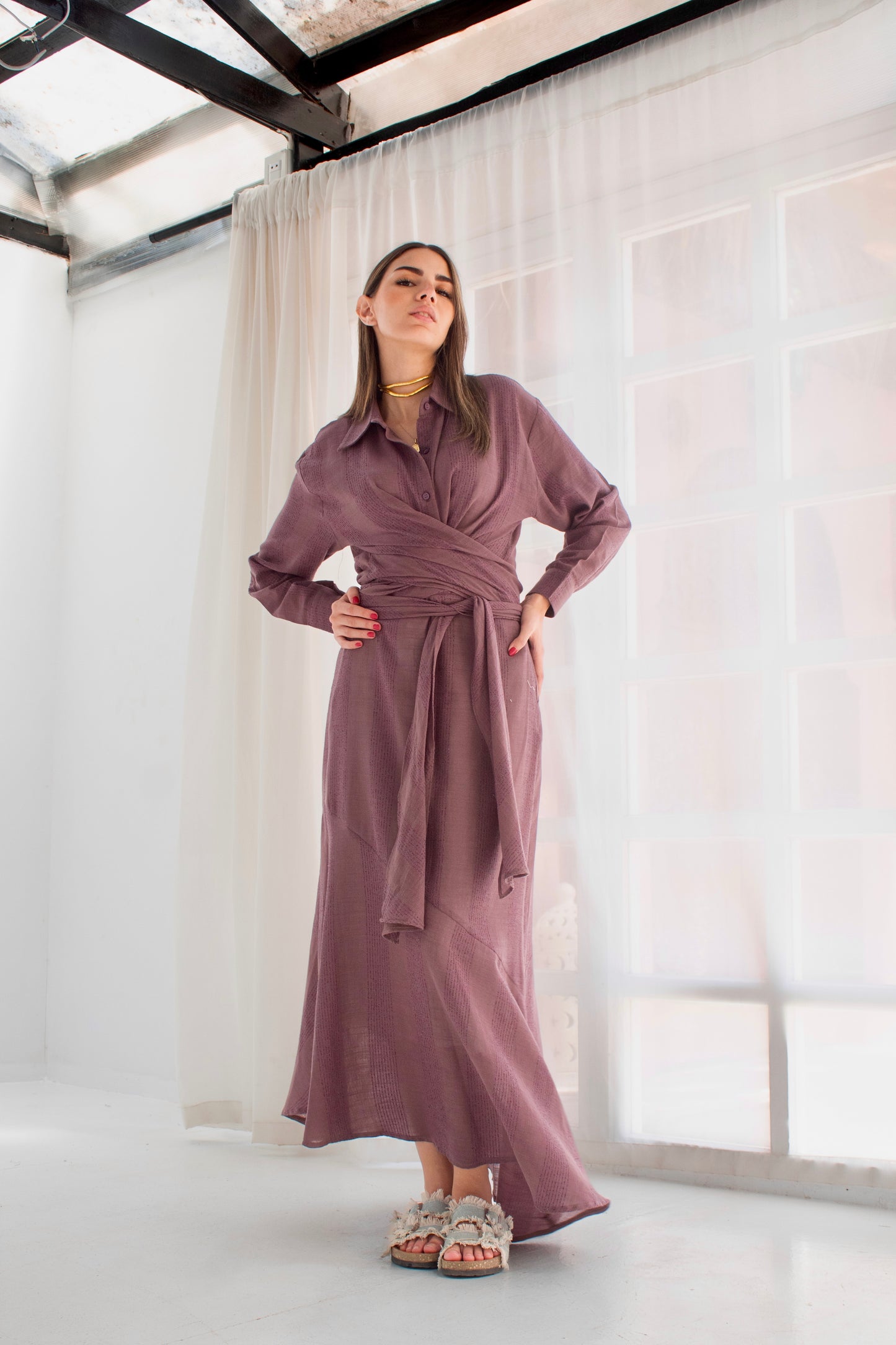 Smoky Kashmir Linen set