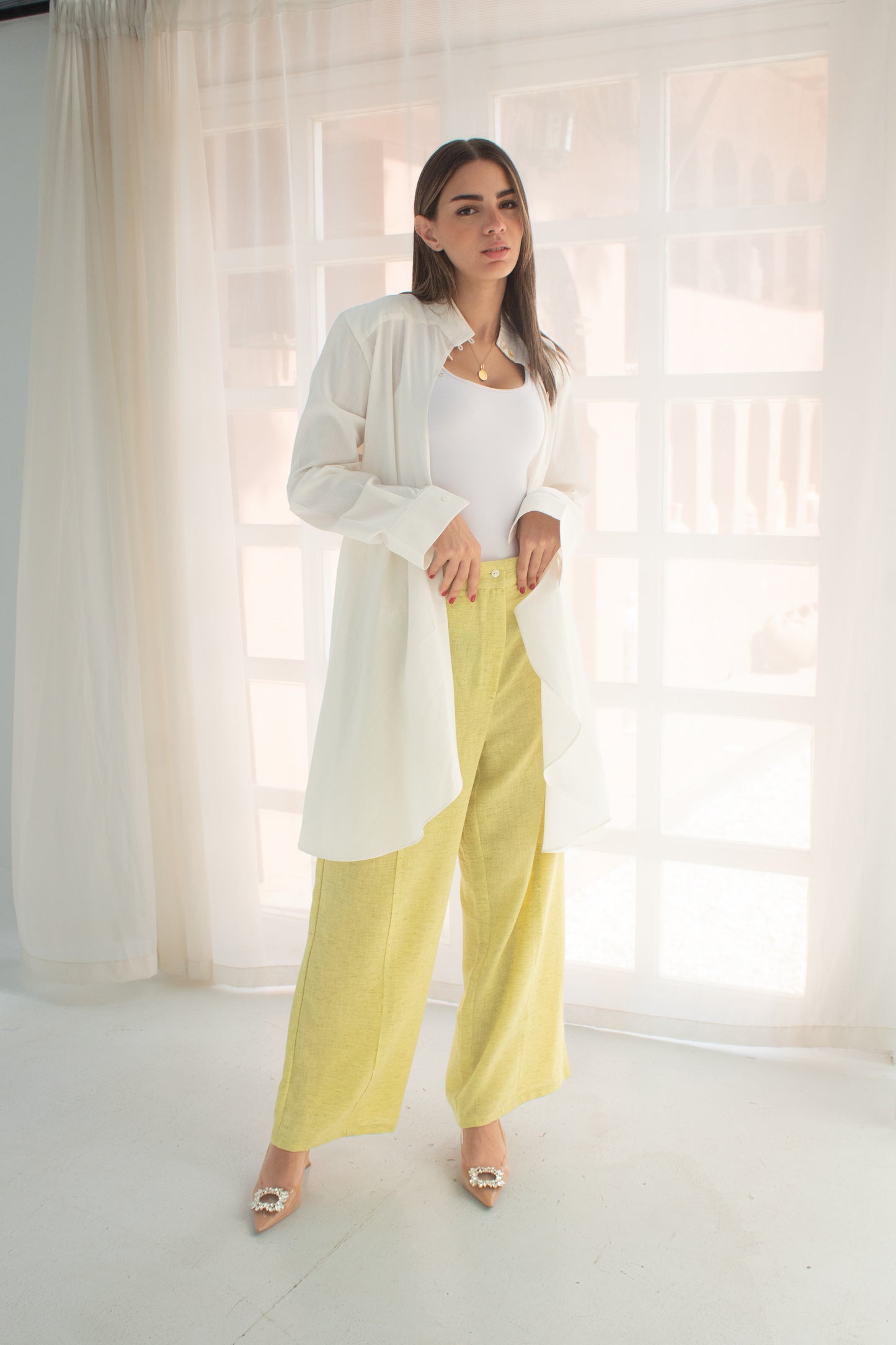 Off white circuitous blouse