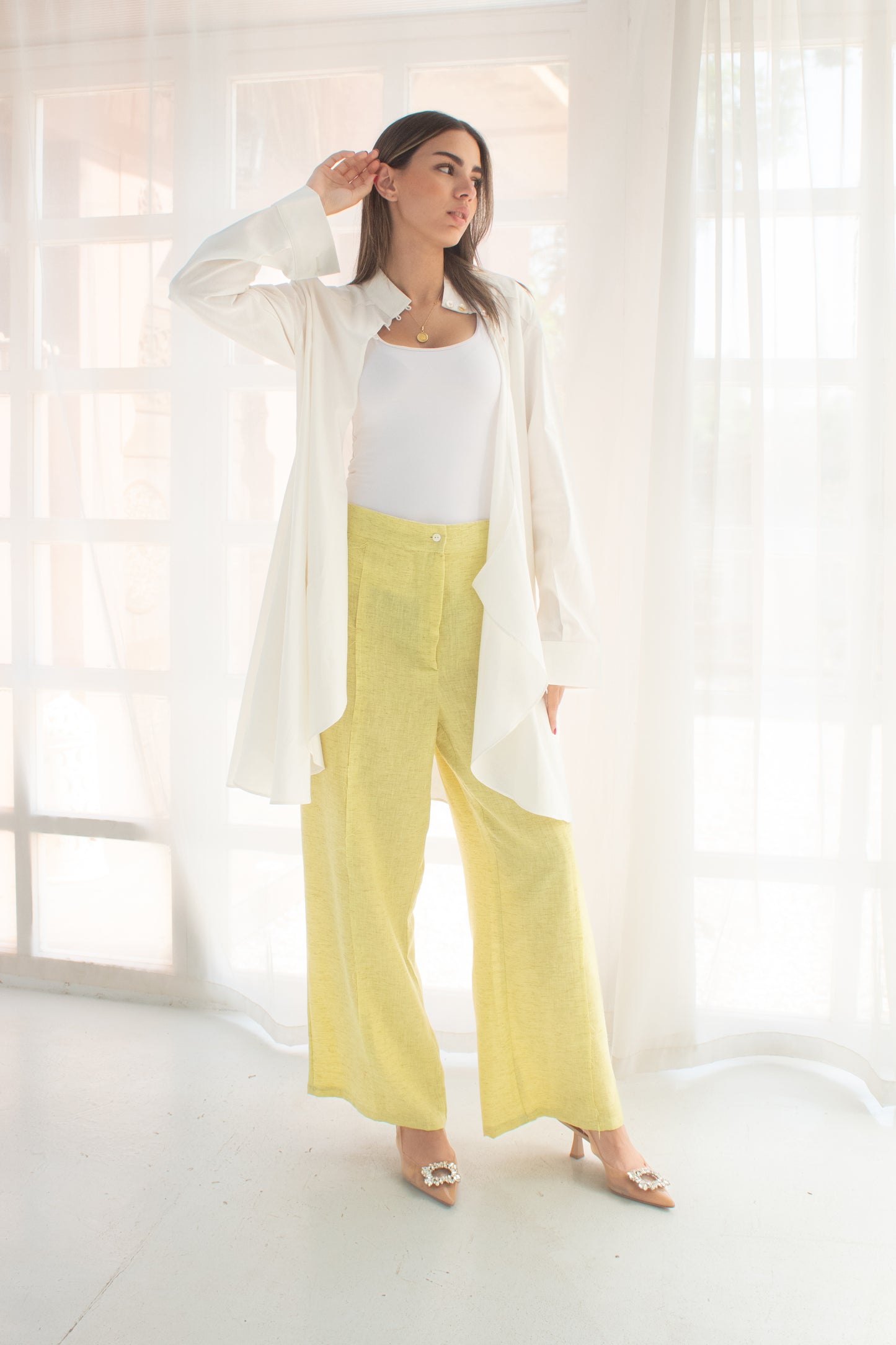 Off white circuitous blouse