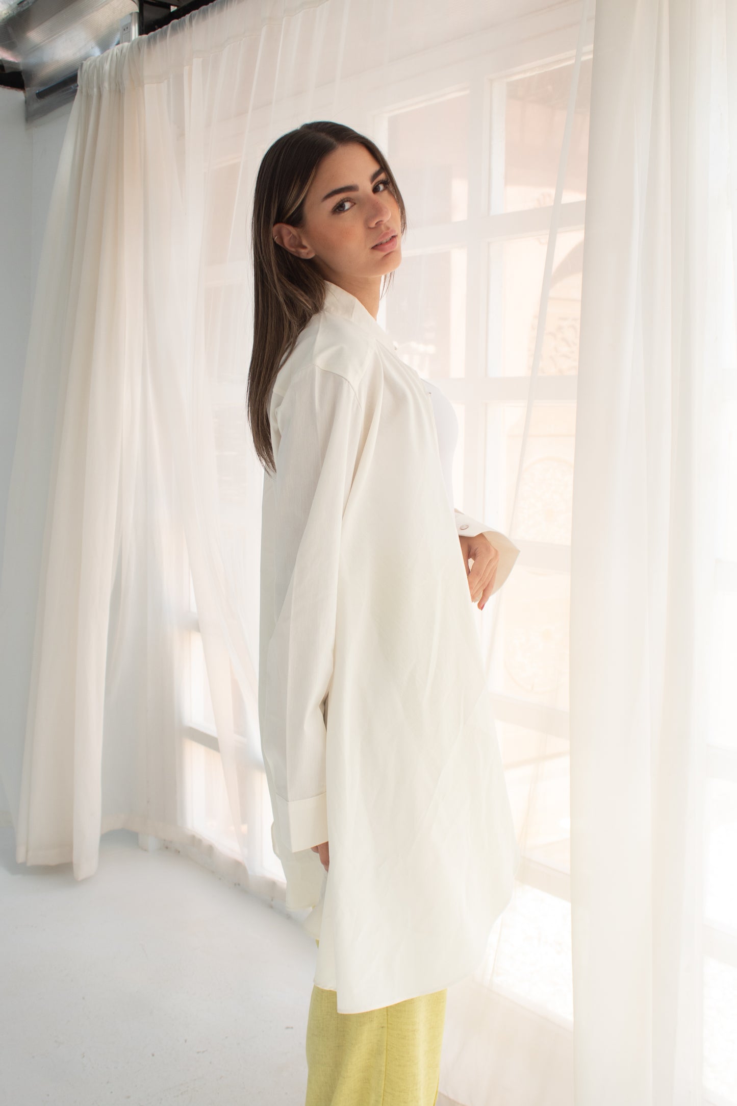 Off white circuitous blouse