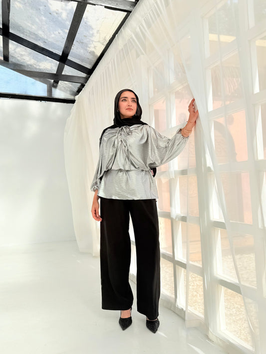 Soirée silver Jersey Blouse