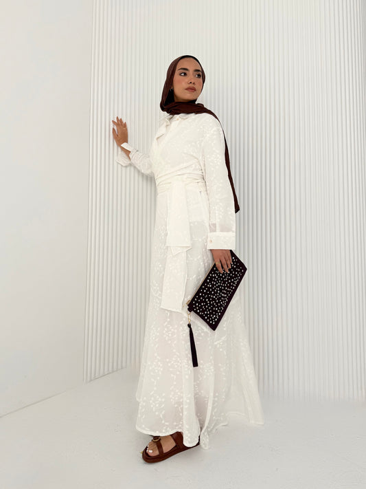 White Rokma set (lined skirt)