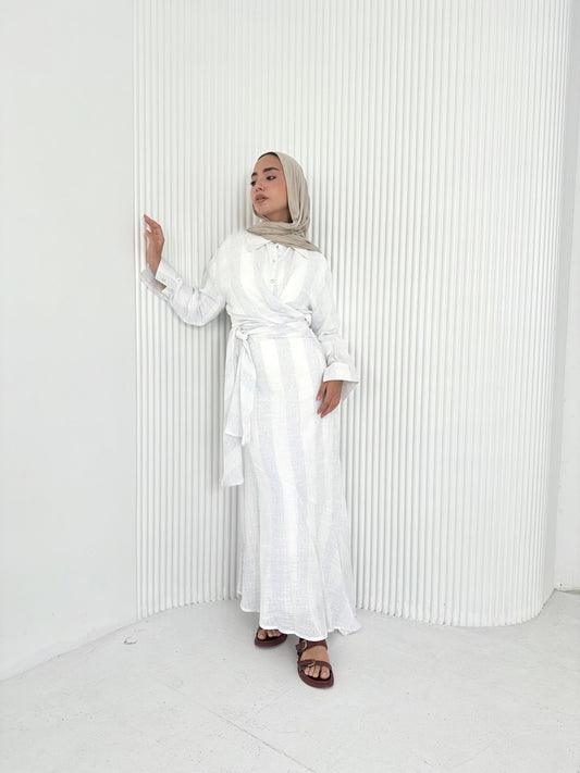 White linen set (lined skirt)