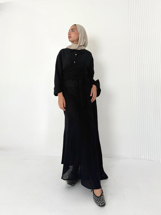 Black linen set