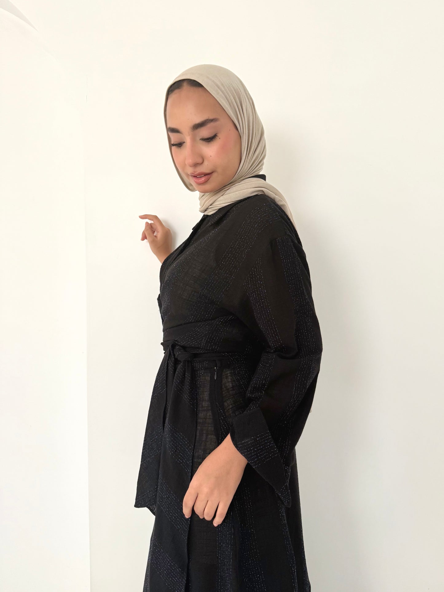 Black linen set