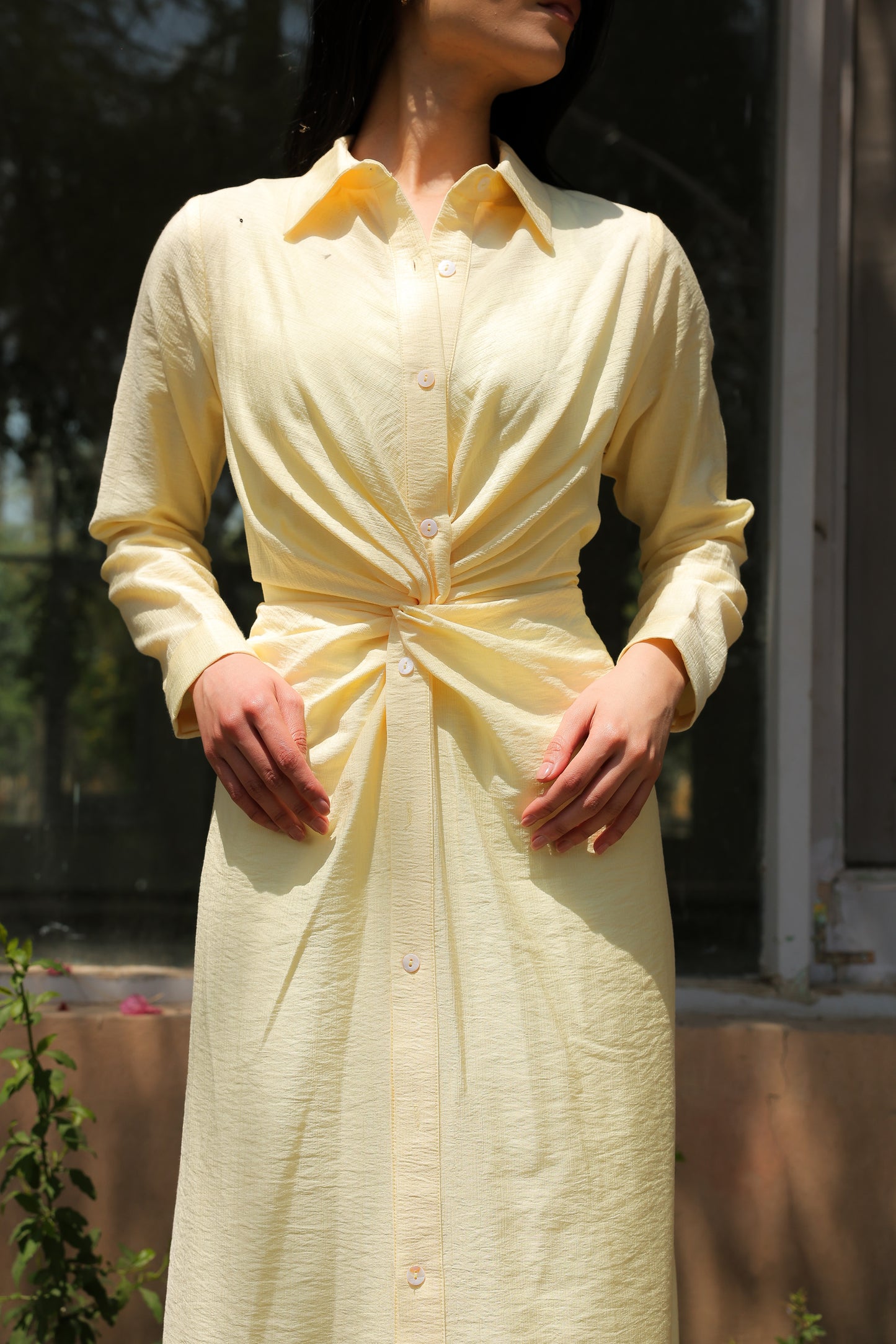 Soli dress in butter yellow