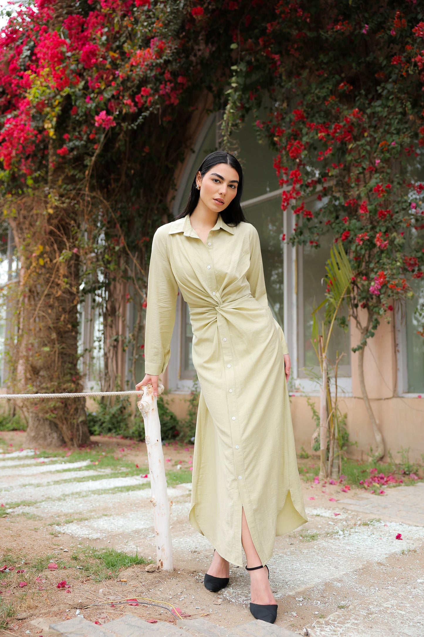 Soli dress in pistachio