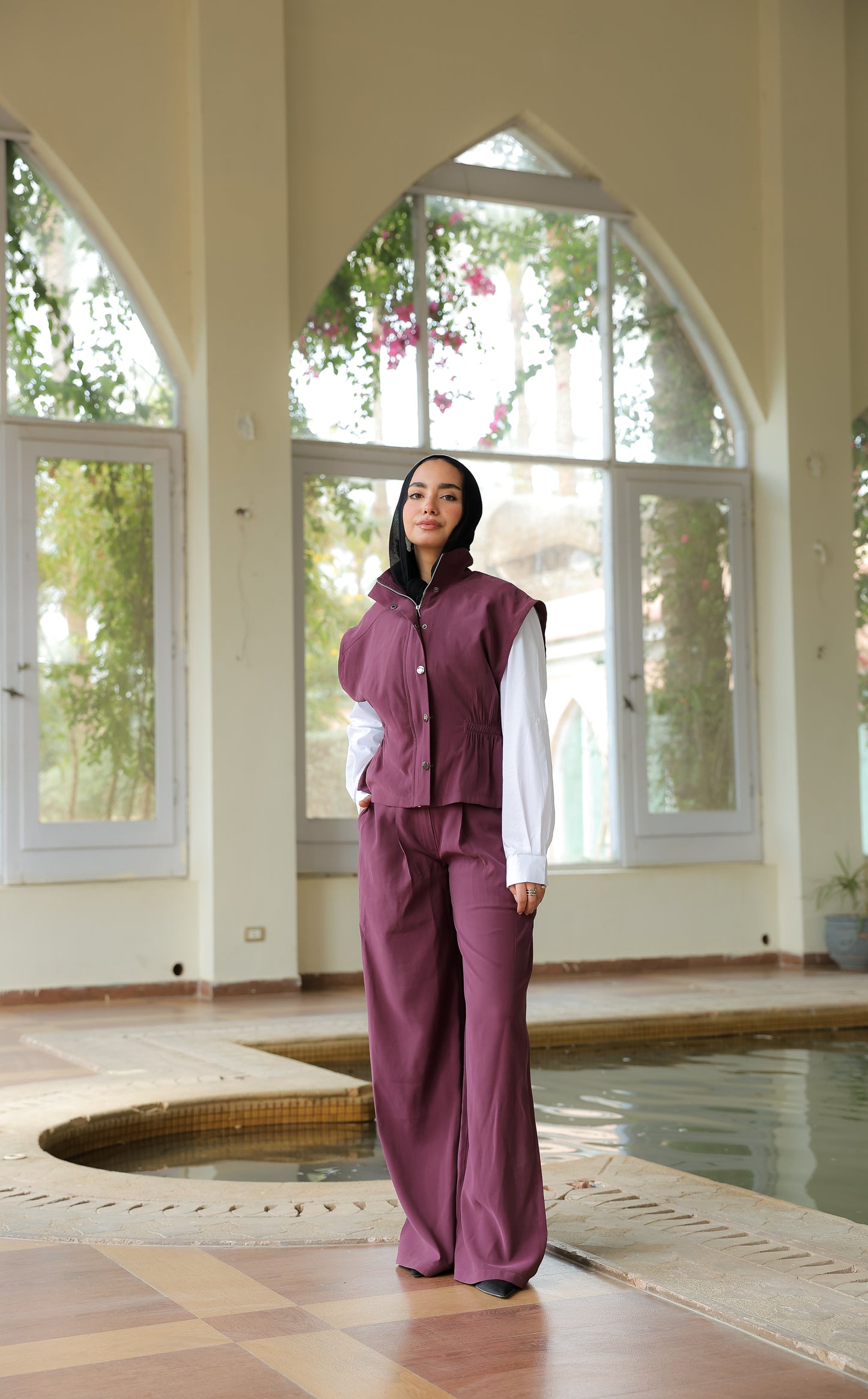 City Girl Set In burgundy