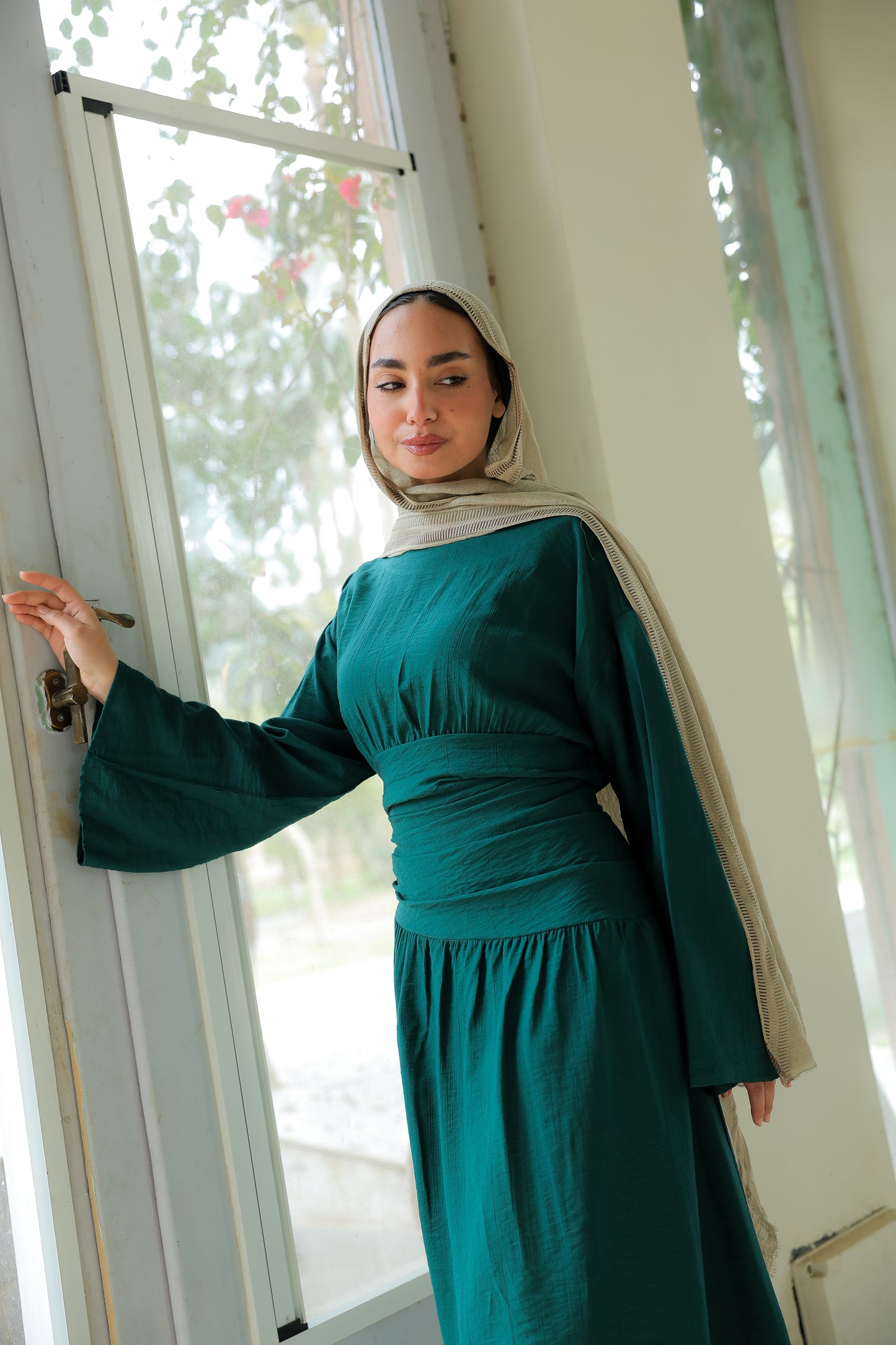Salu dress in dark teal