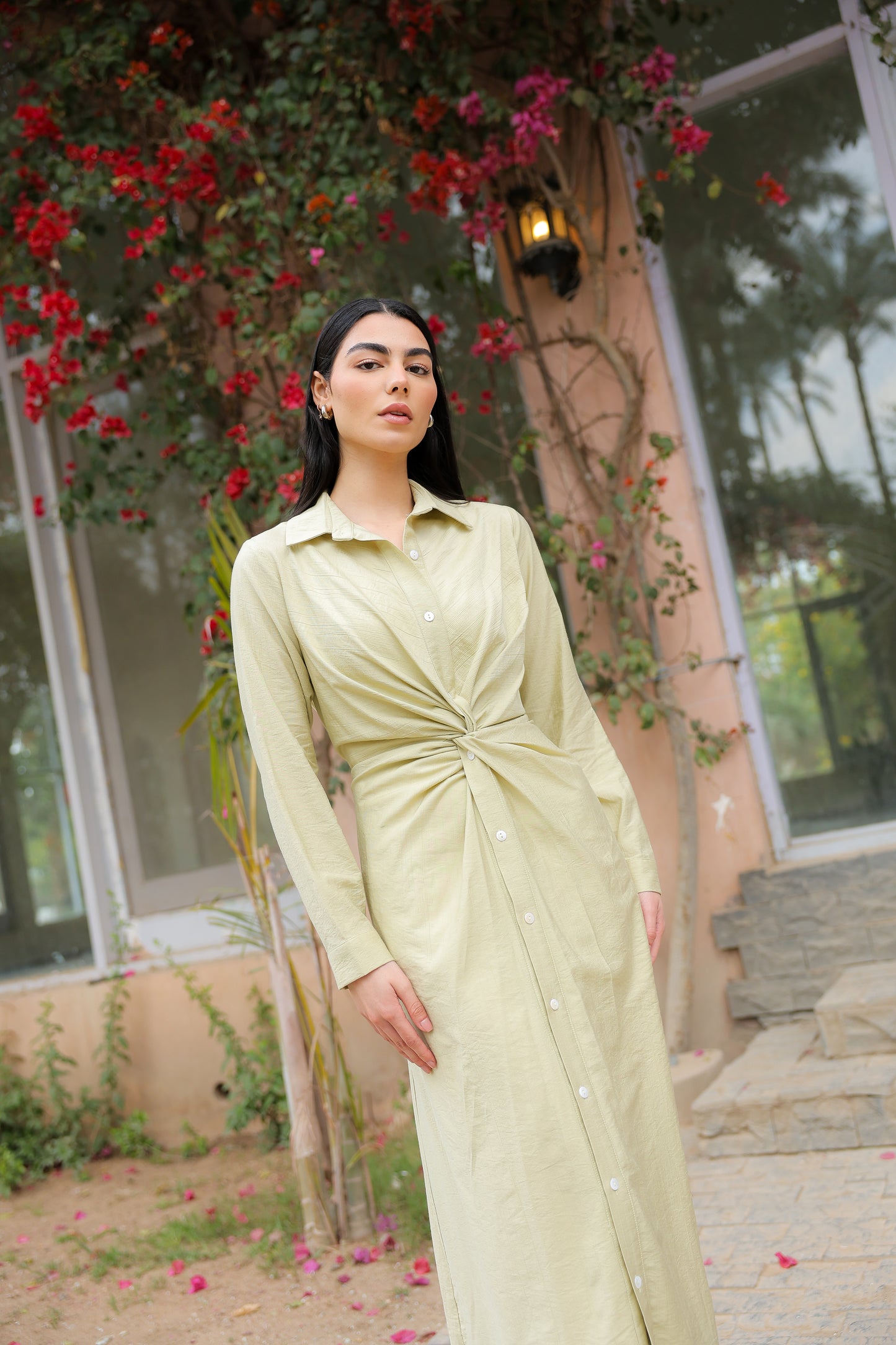 Soli dress in pistachio