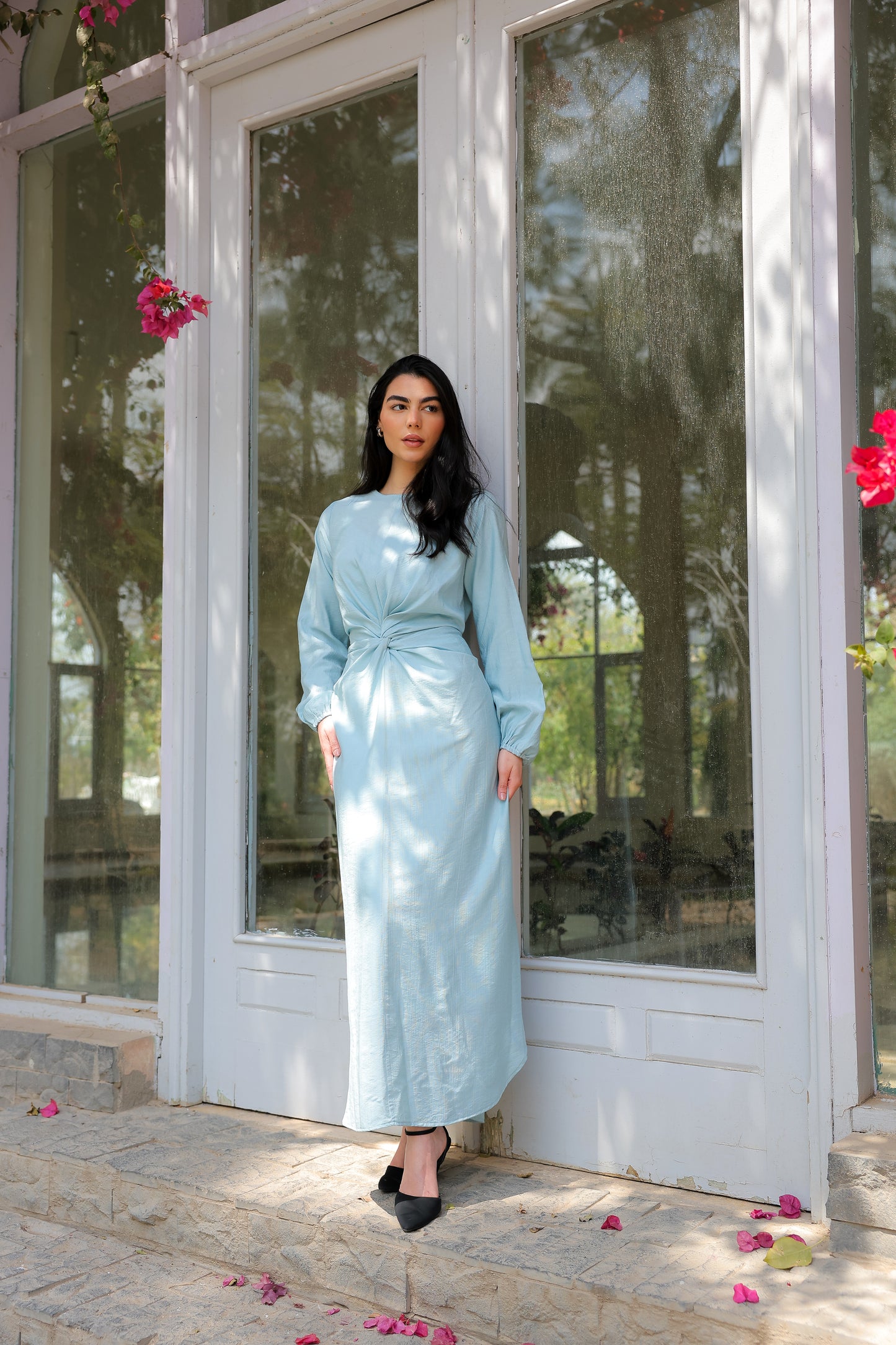 Sofia diamond dress in baby blue