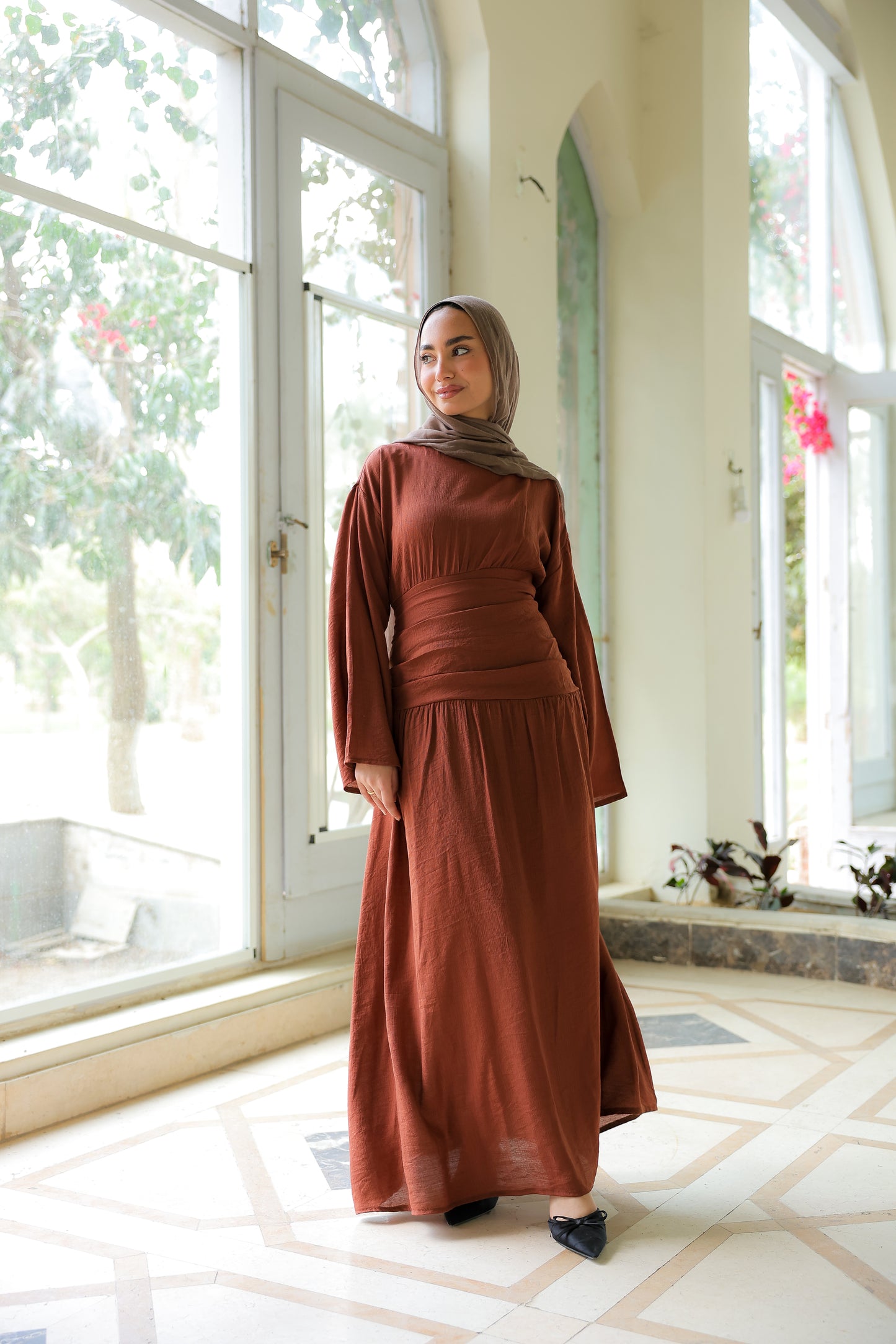 Salu dress in brown