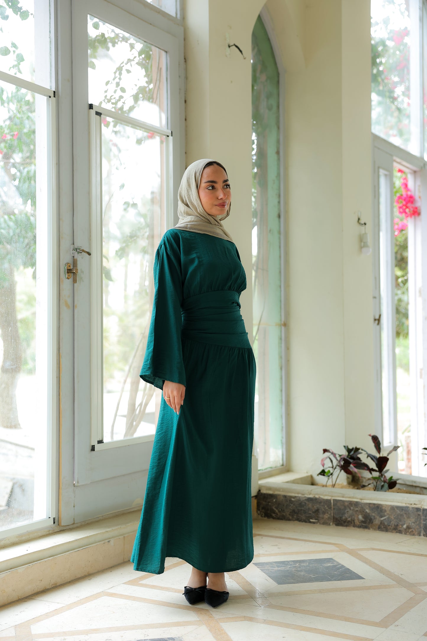 Salu dress in dark teal