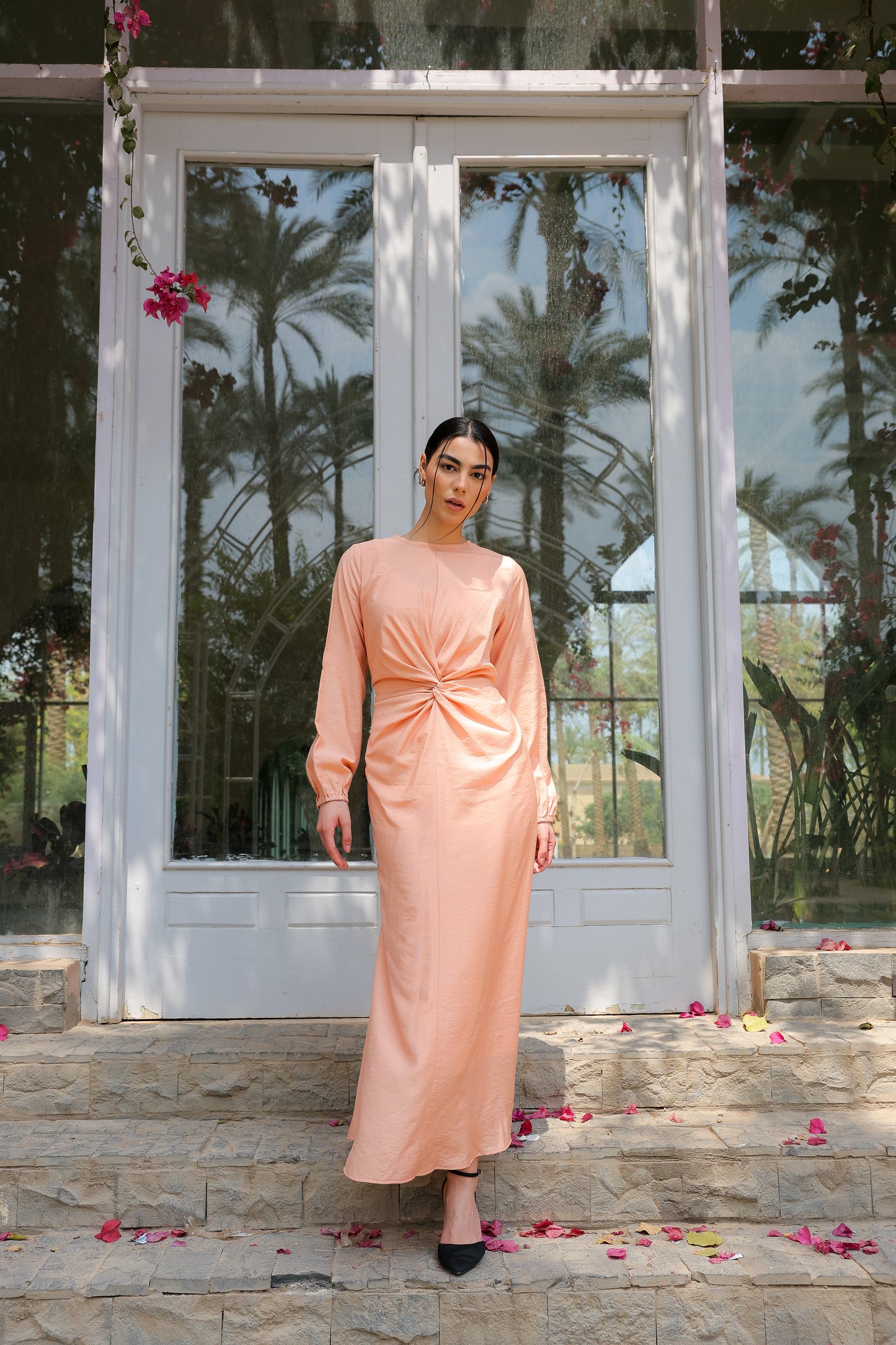 Sofia diamond dress in Peach
